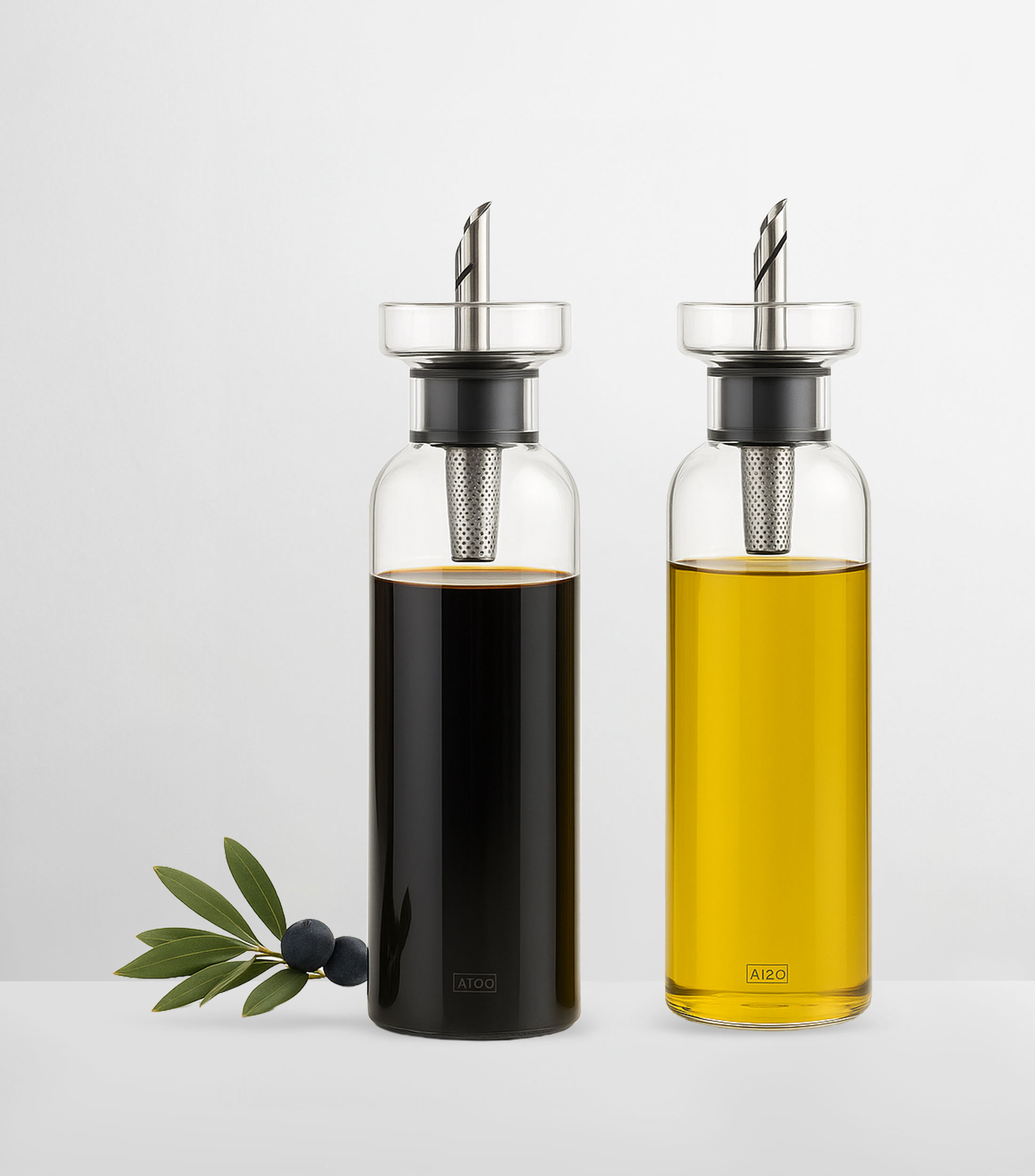 Set Dispensador de aceite y vinagre Menage.