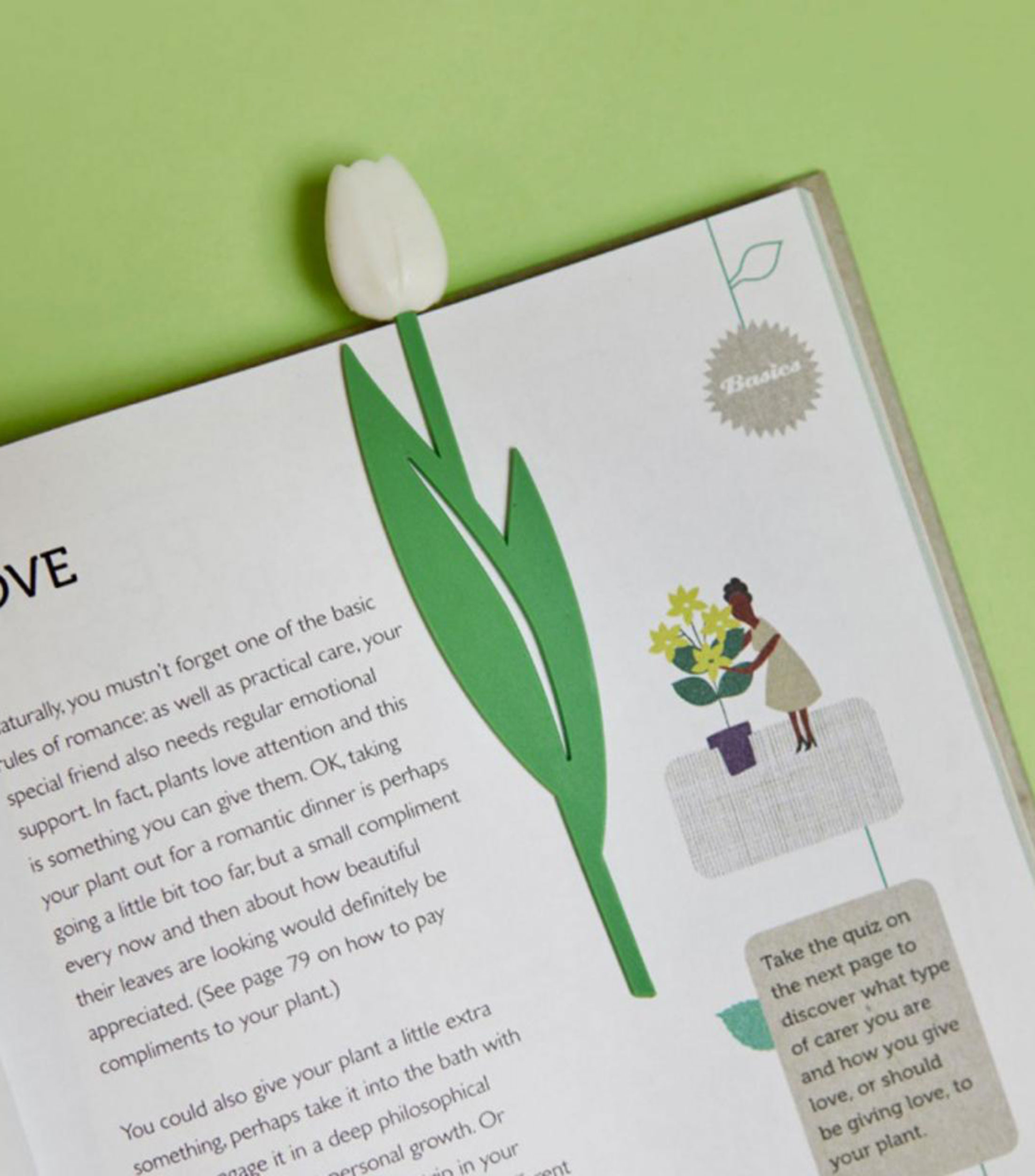 Separador de libros Tulipán blanco