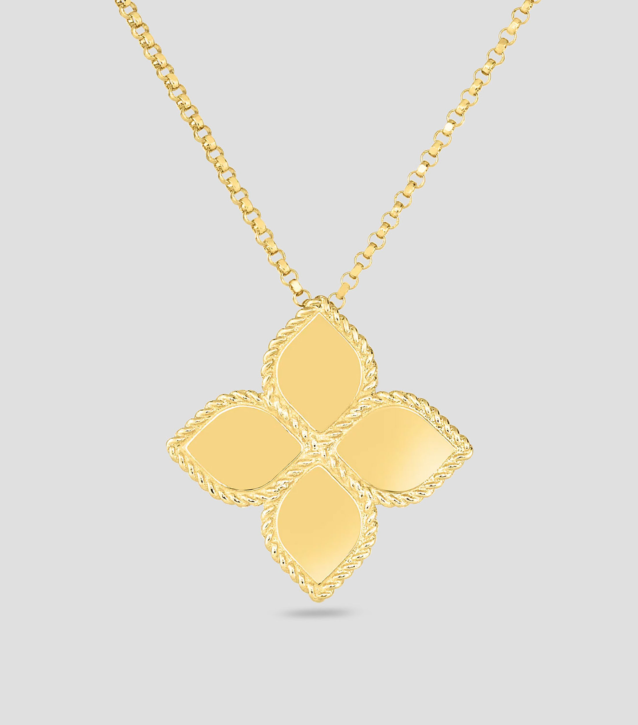 Collar flor en oro amarillo de 18 Kilates Princess Flower Mujer