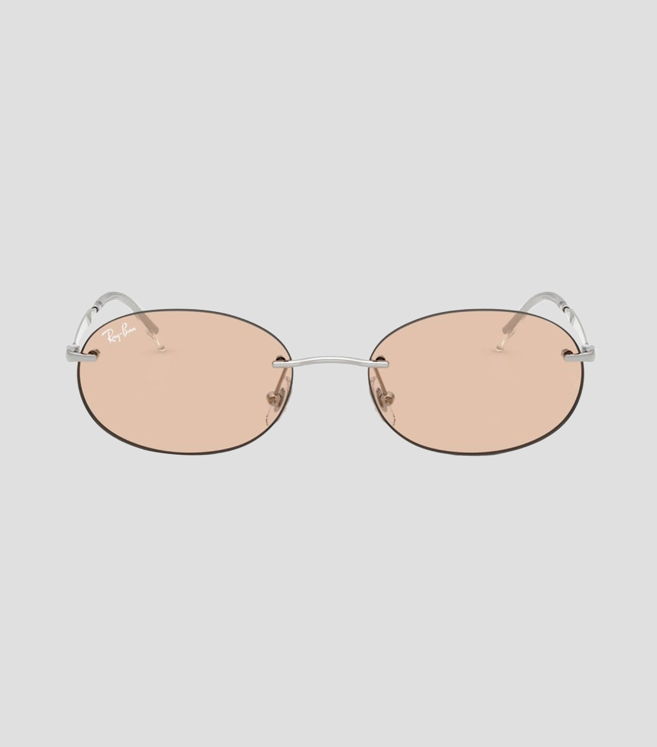 Lentes de sol ovalados plateados Unisex