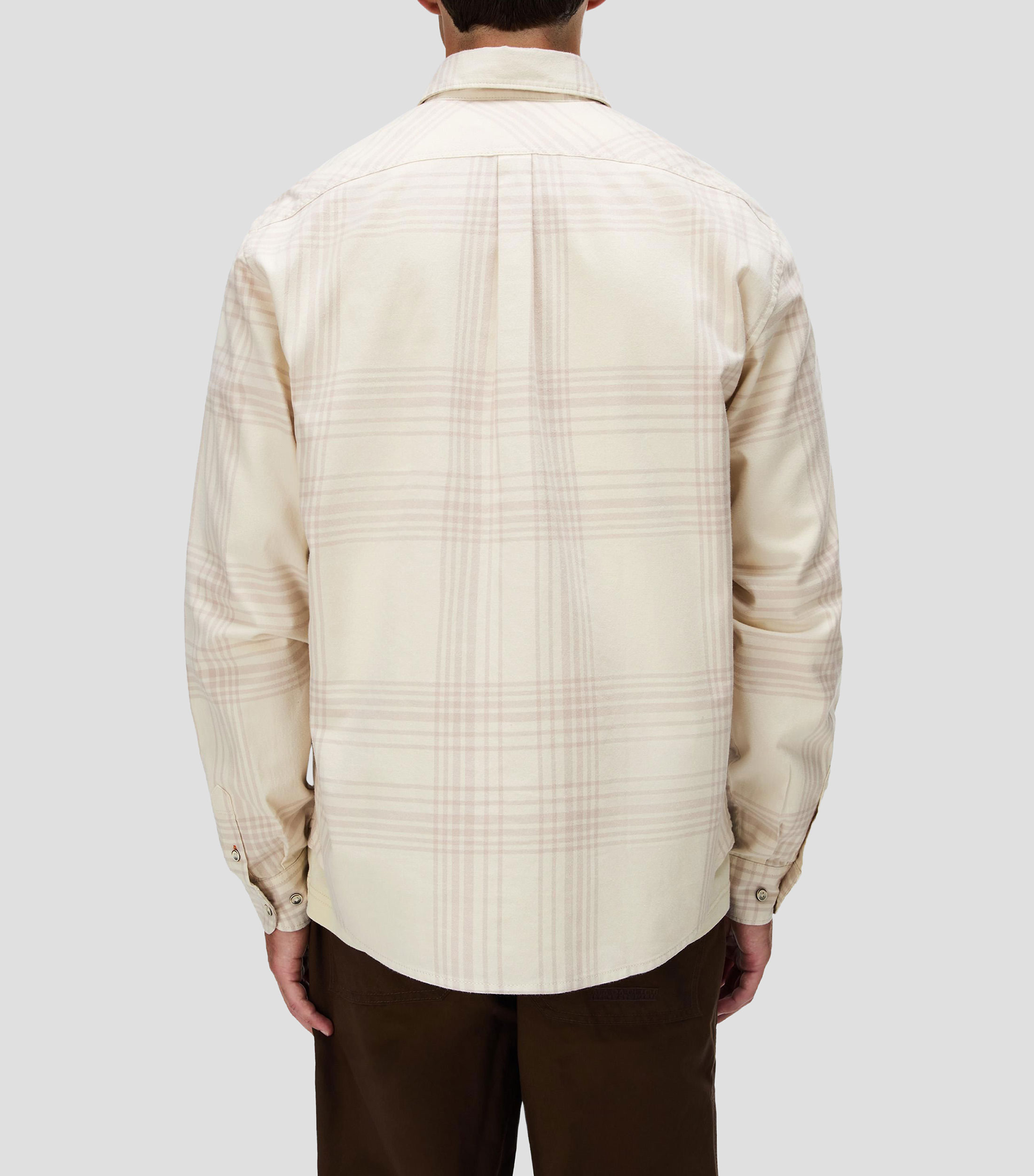 Camisa cuadros manga larga Hombre