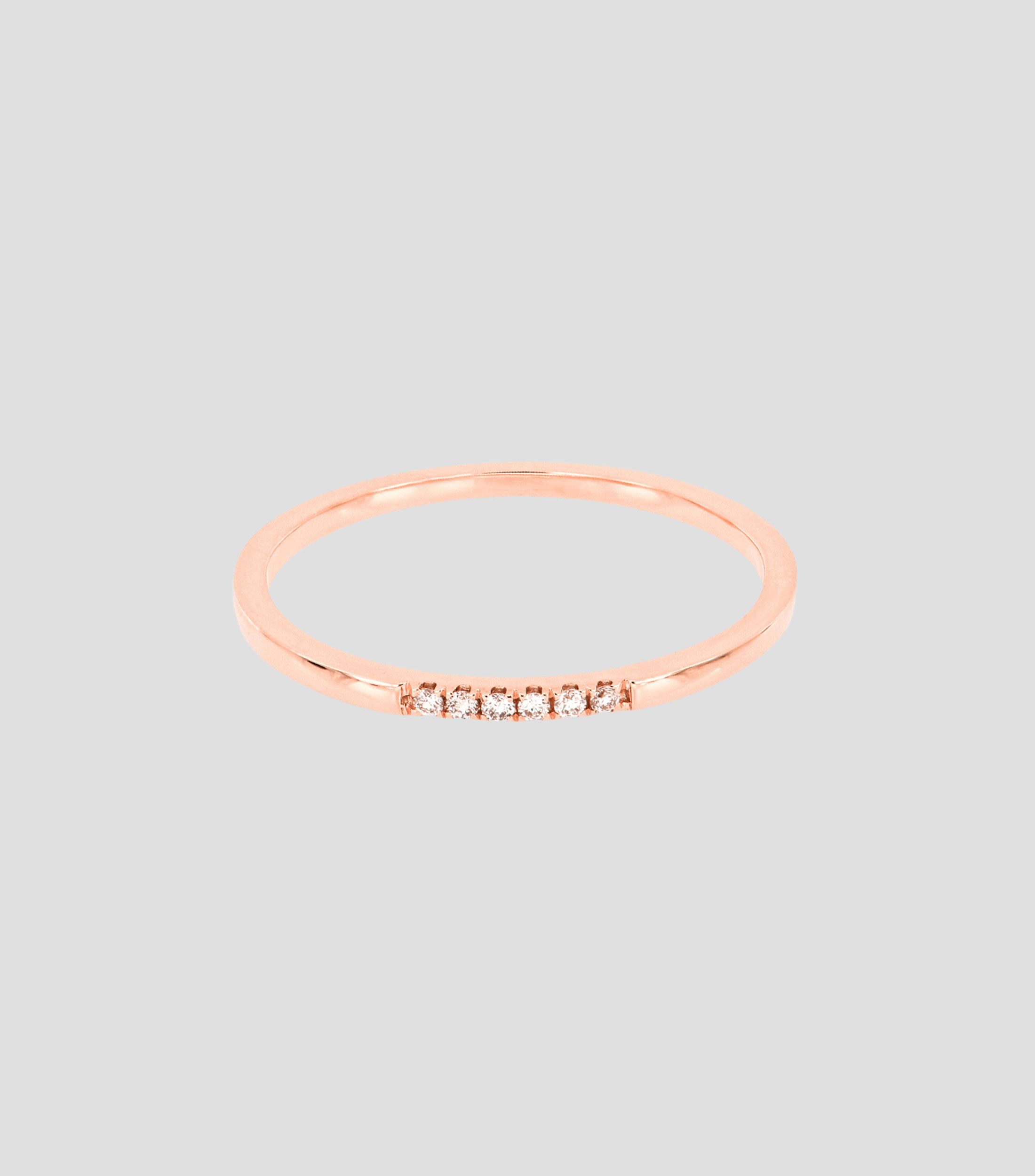 Anillo churumbela en oro rosa de 18 kilates con diamantes Coquette Mujer