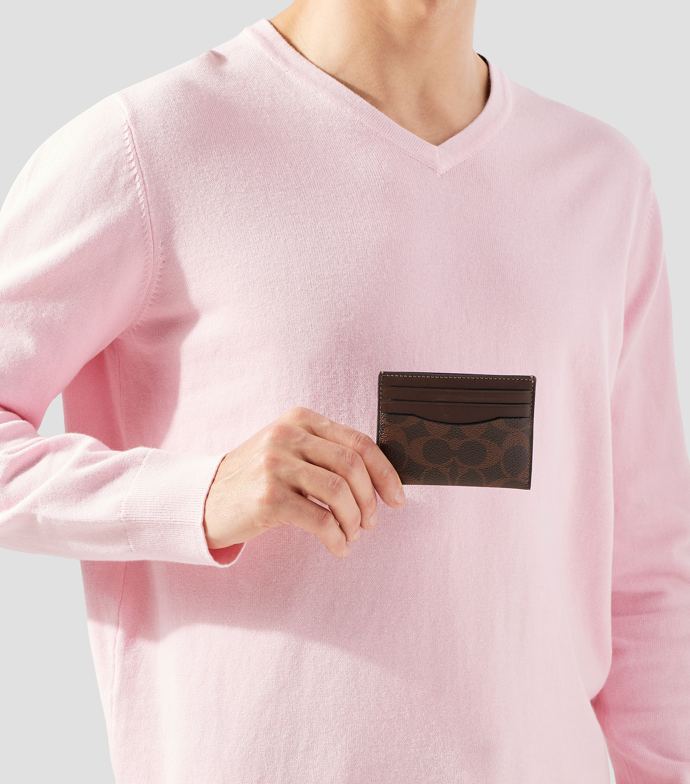 Tarjetero Flat con monogram estampado Hombre