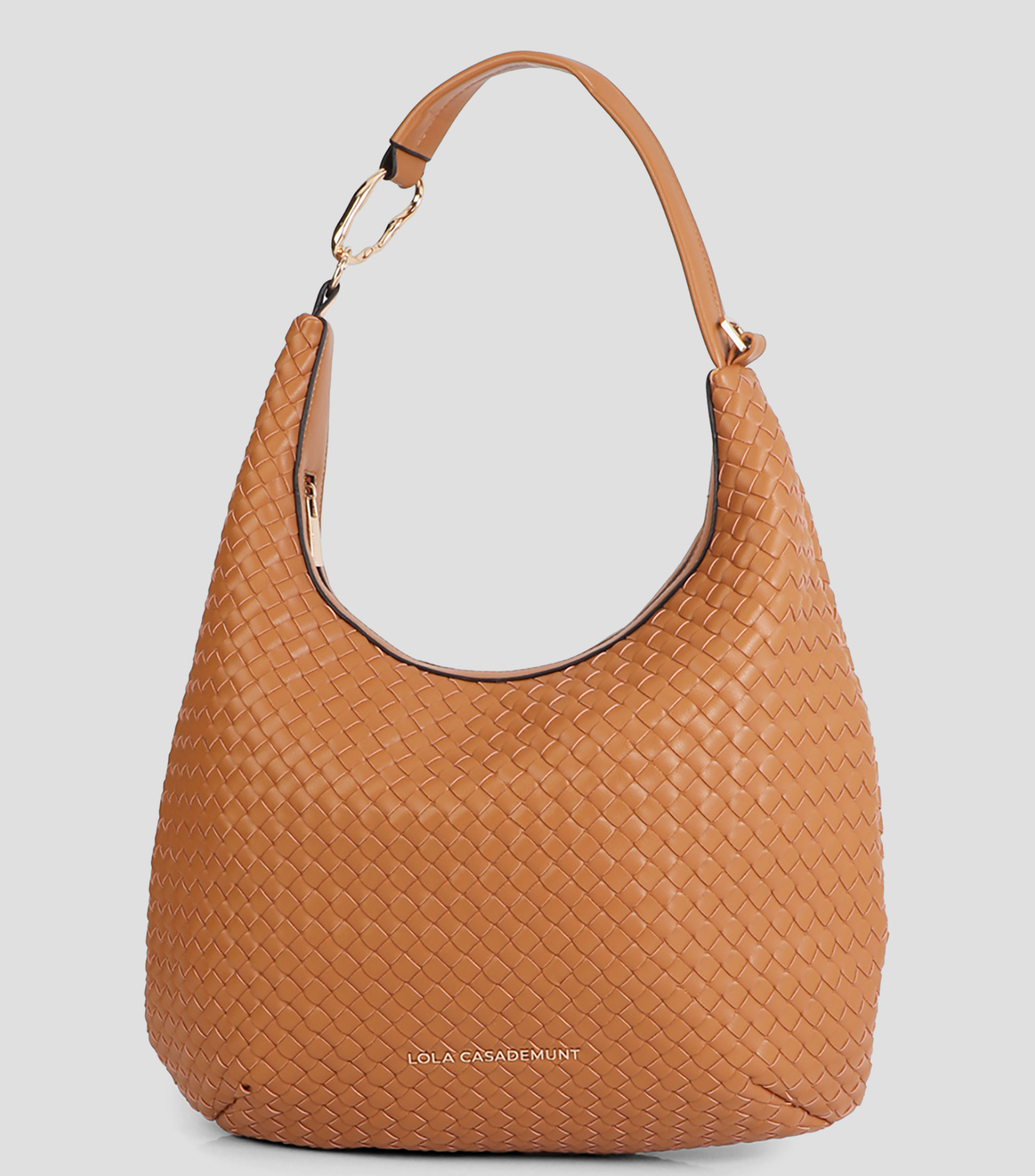 Bolsa hobo café claro lisa Mujer