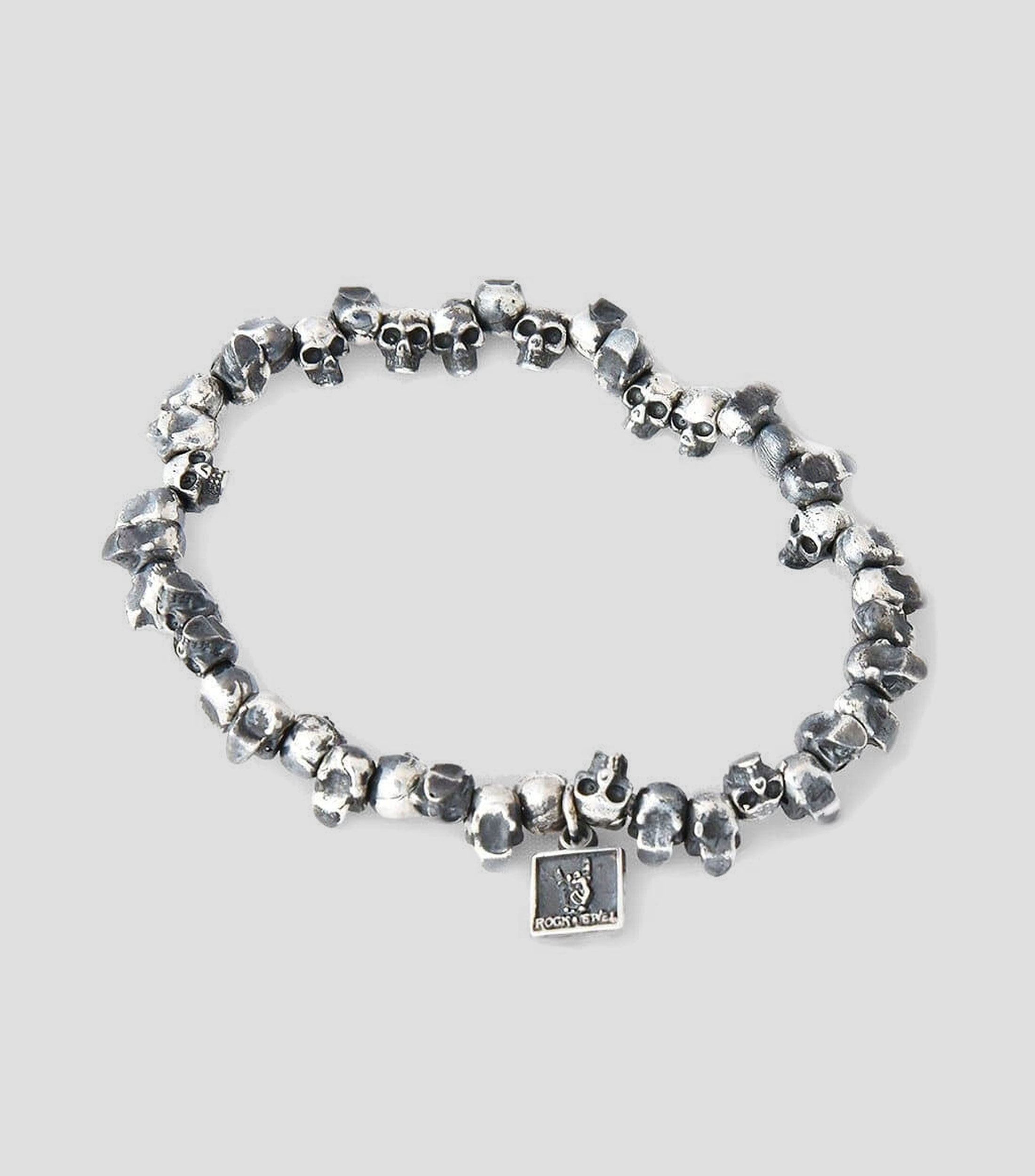 Pulsera en Plata .925 Skull Beads Unisex