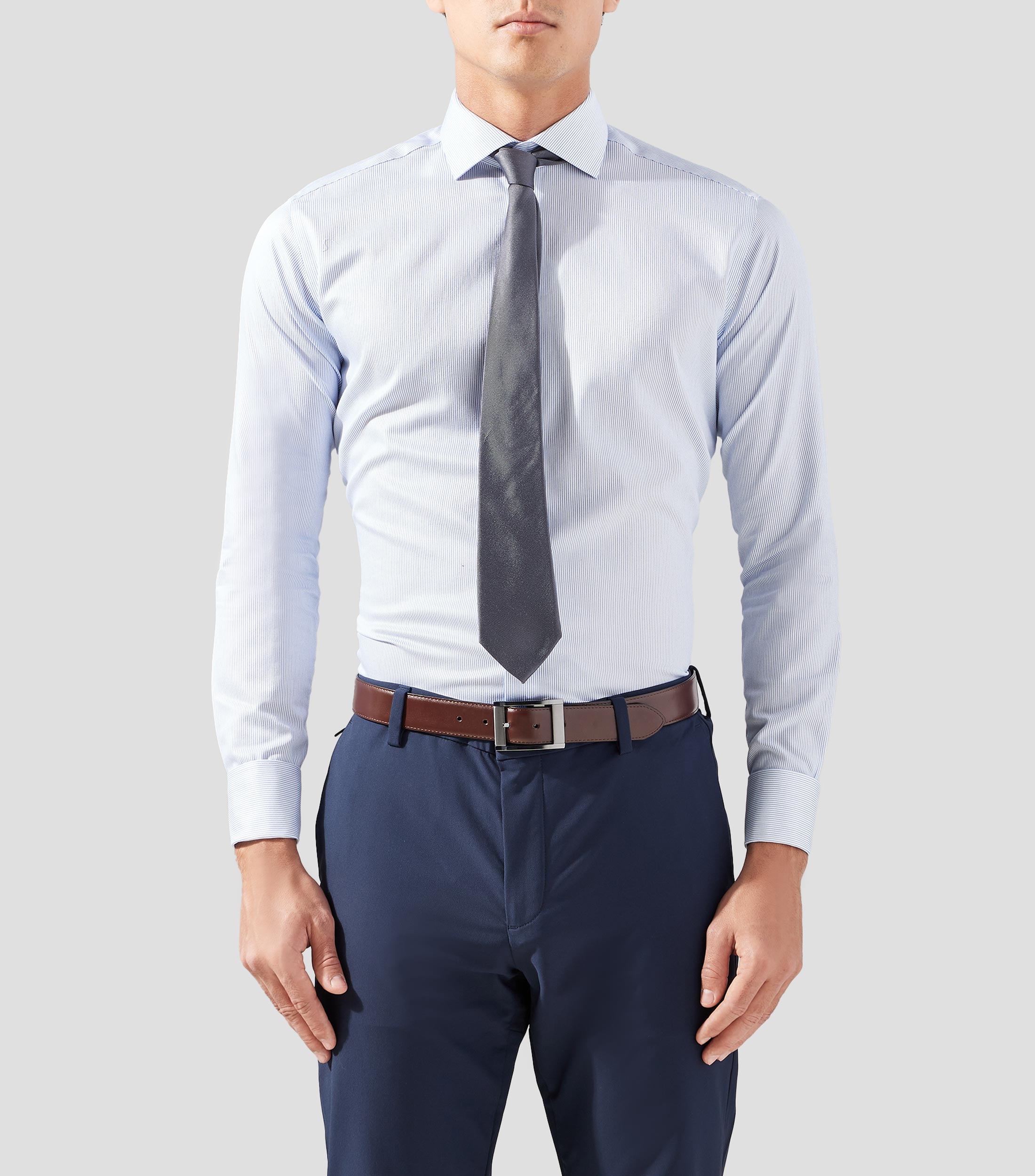 Camisa de vestir líneas manga larga Hombre