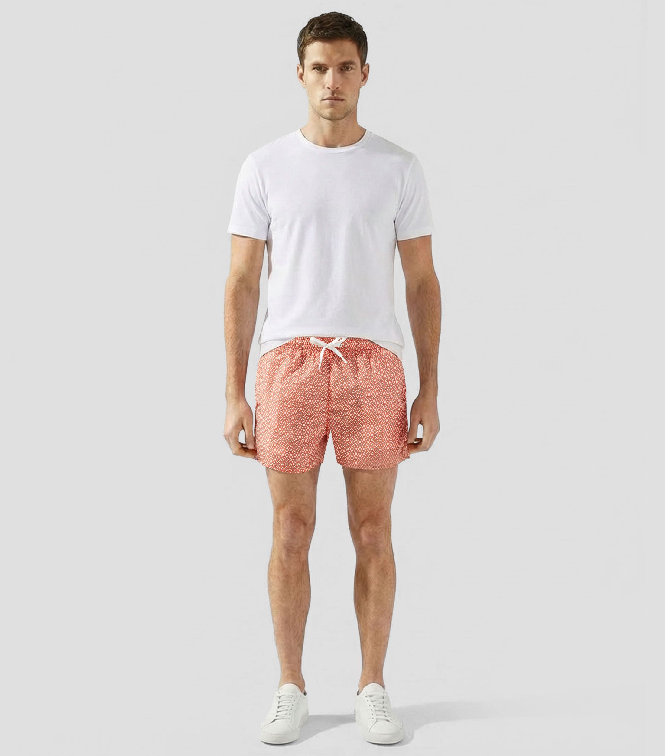 Traje de baño corto estampado Hombre