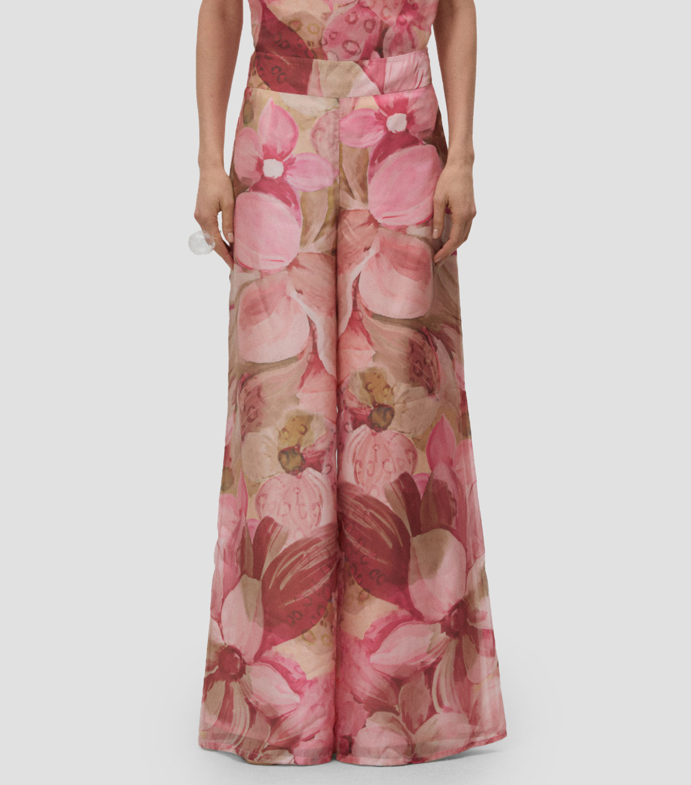 Pantalón con flores Mujer