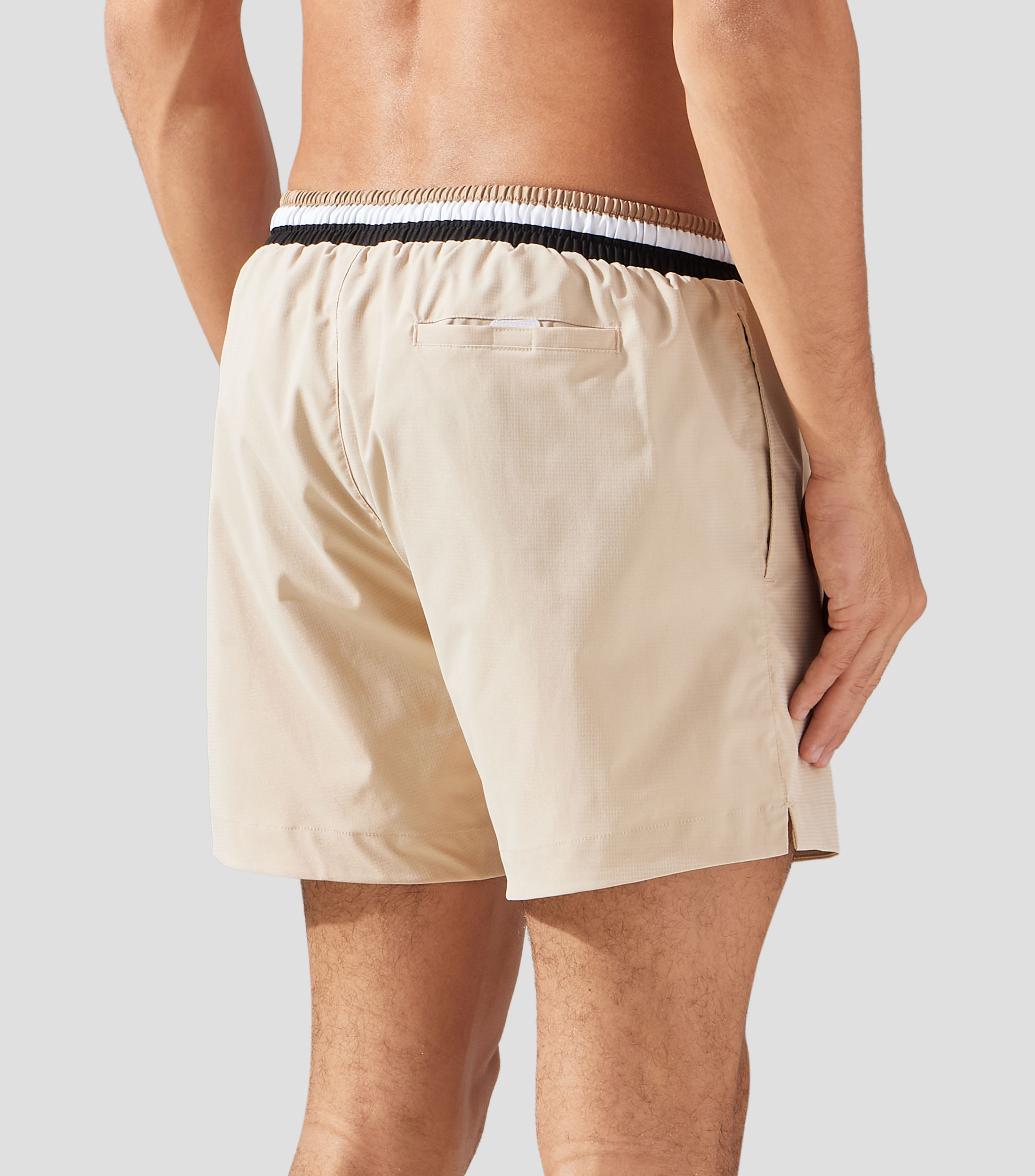 Traje de baño corto liso Hombre