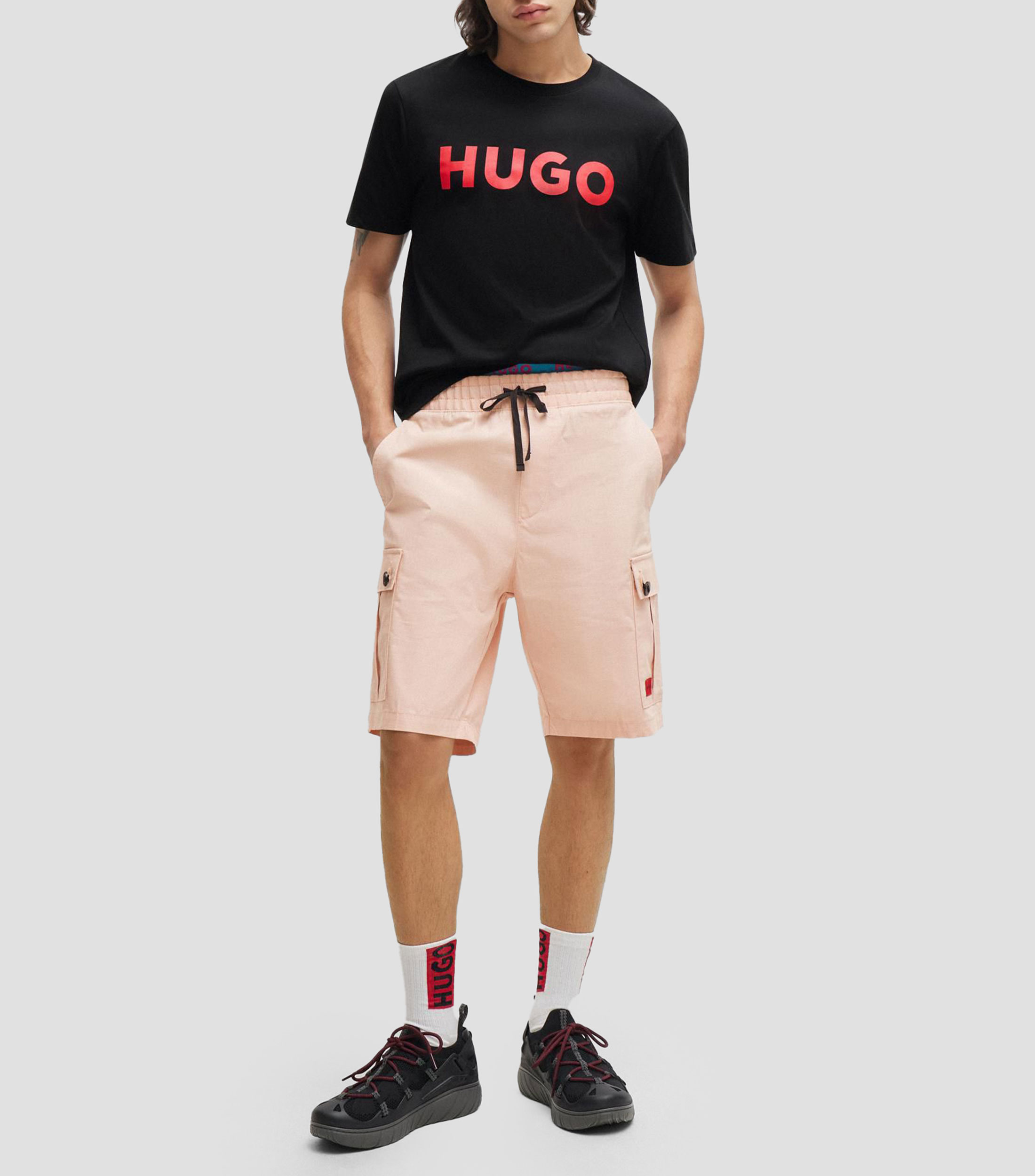 Playera regular fit en punto de algodón con logo estampado Hombre