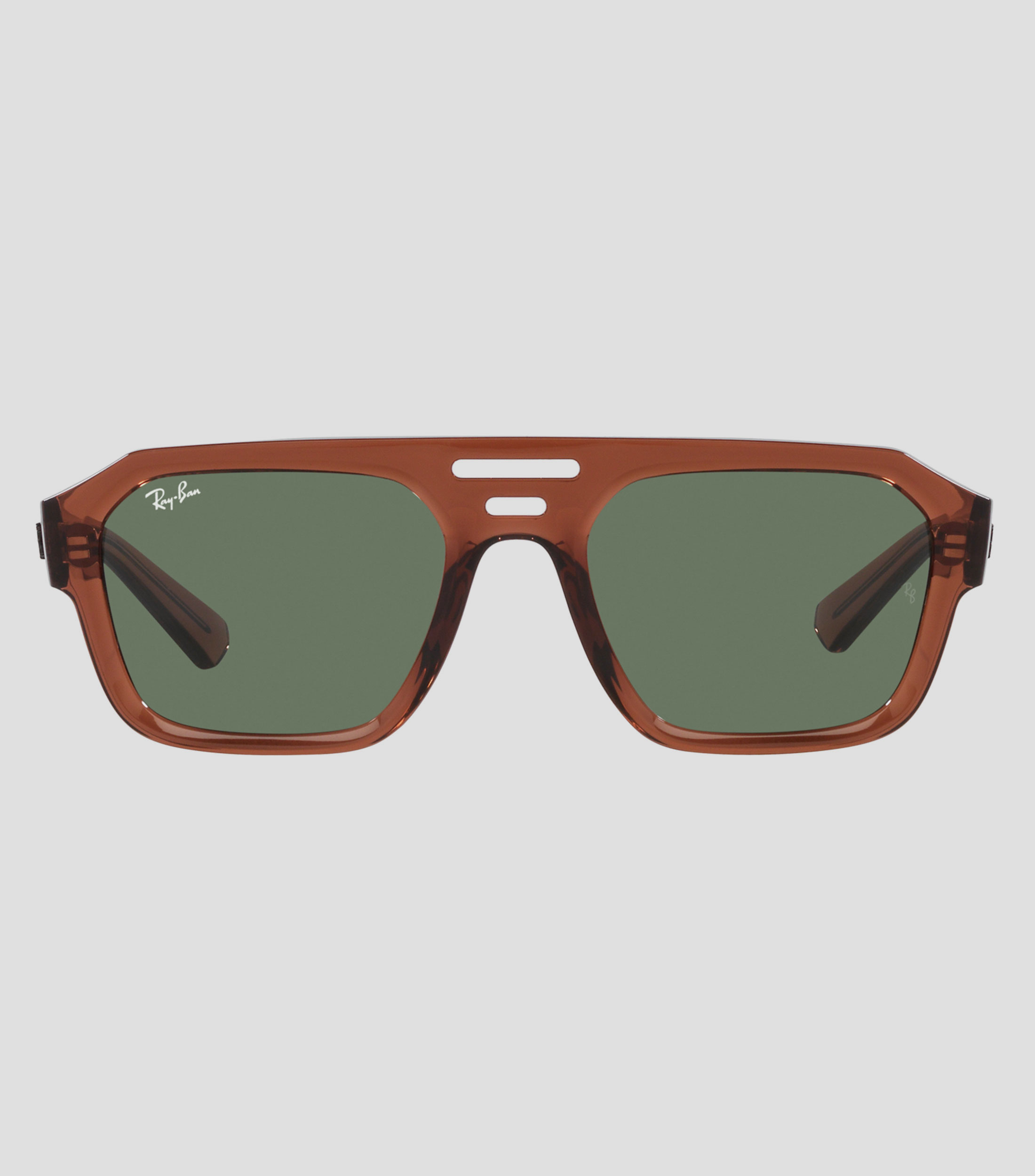 Lentes de sol rectangulares Corrigan Bio-Based cafés Unisex