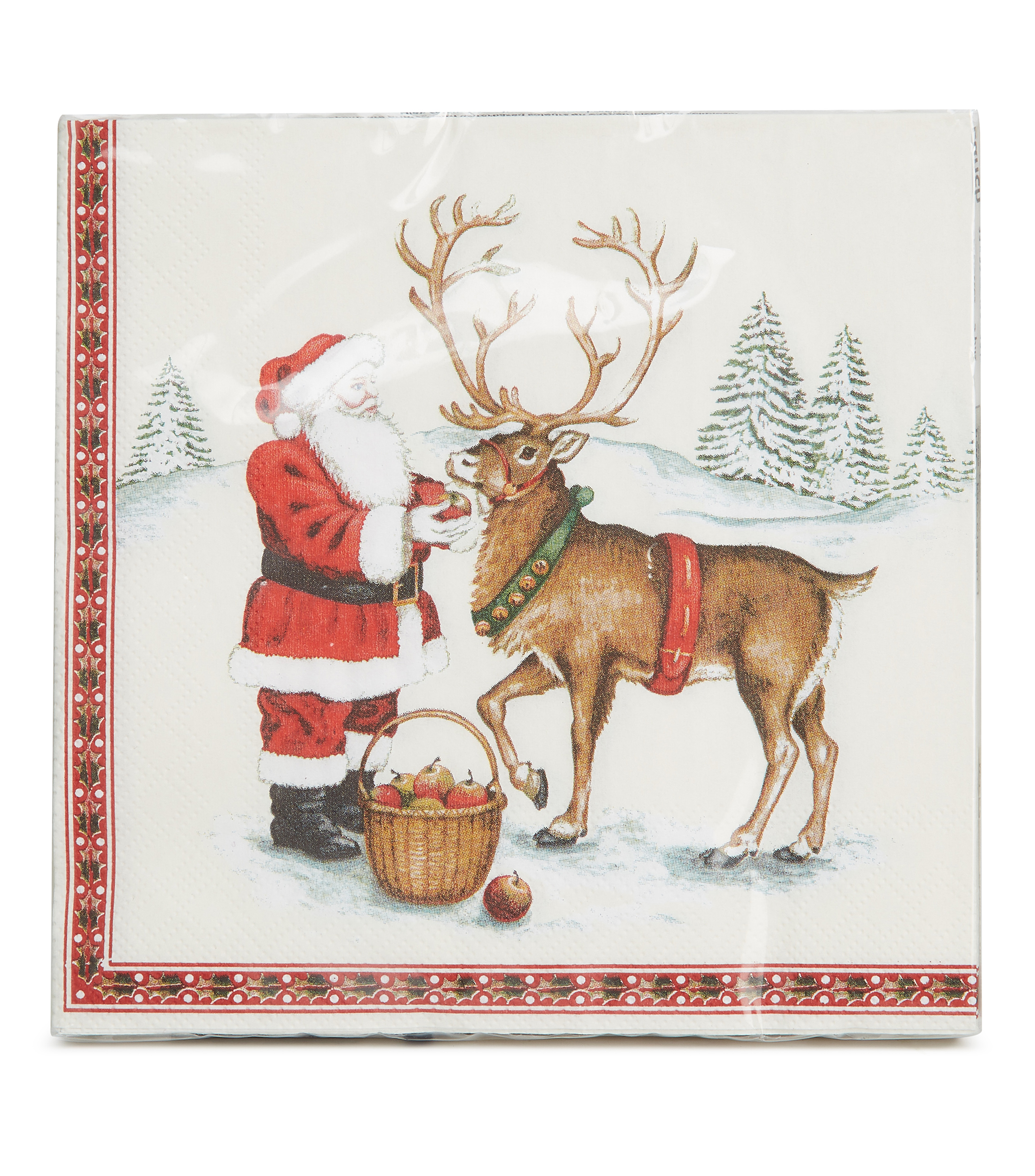Set 20 Servilletas de Papel Winter Specials con Santa Claus y reno