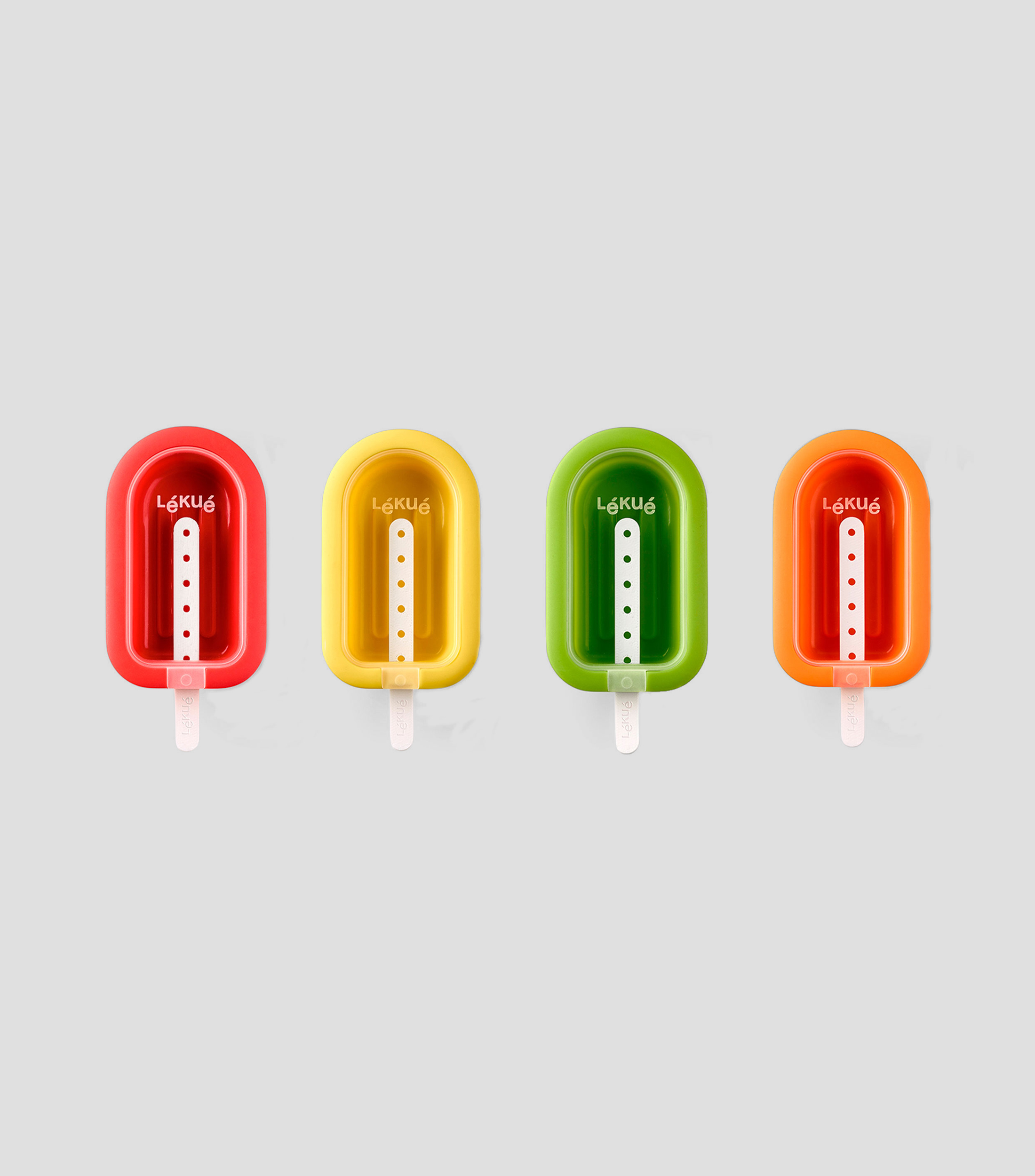Set 4 moldes para paletas de hielo apilables