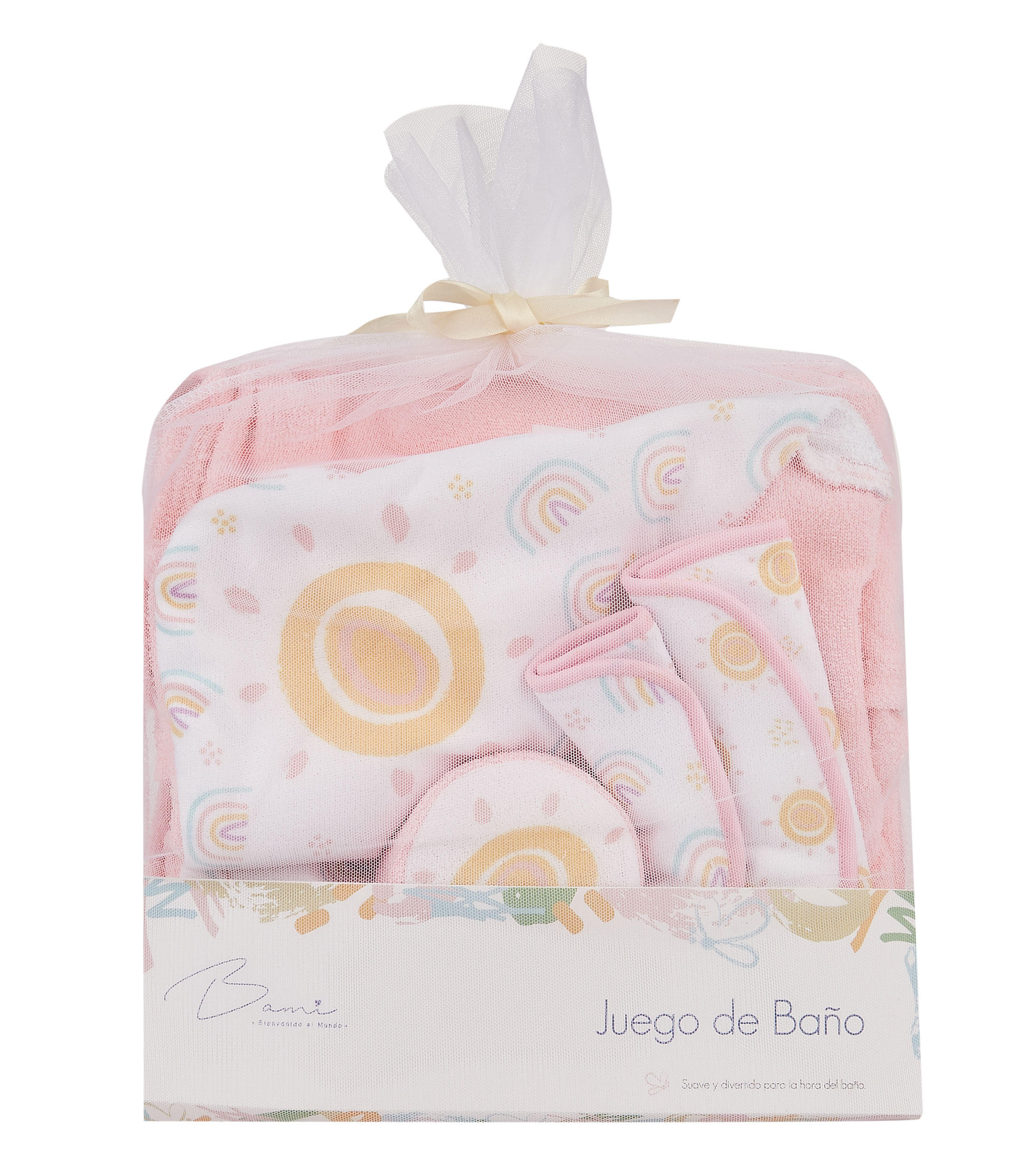 Set de Bano Arcoiris 4 Piezas Bebe
