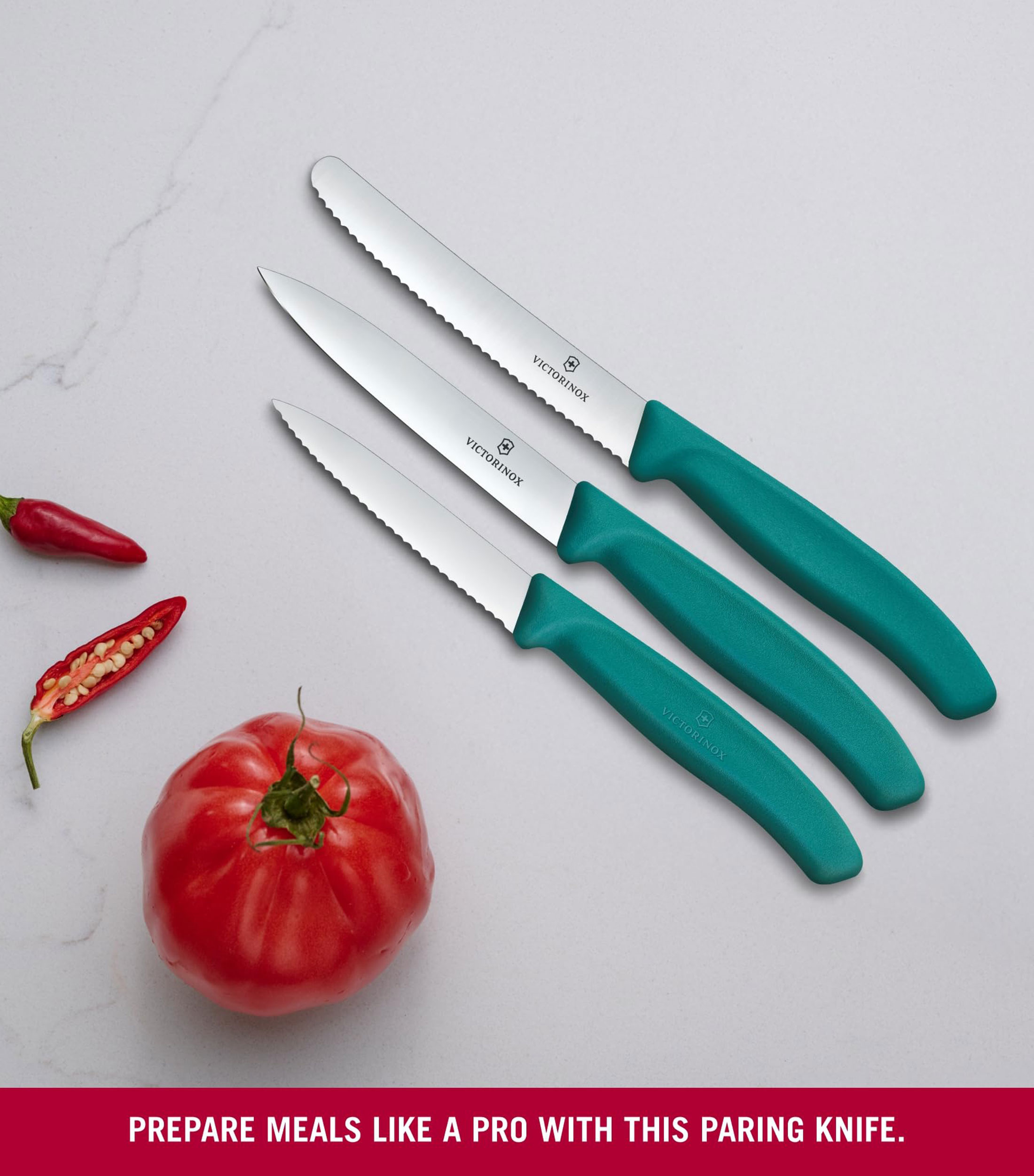 Set de cuchillos peladores 3 piezas Swiss Classic en acero inoxidable