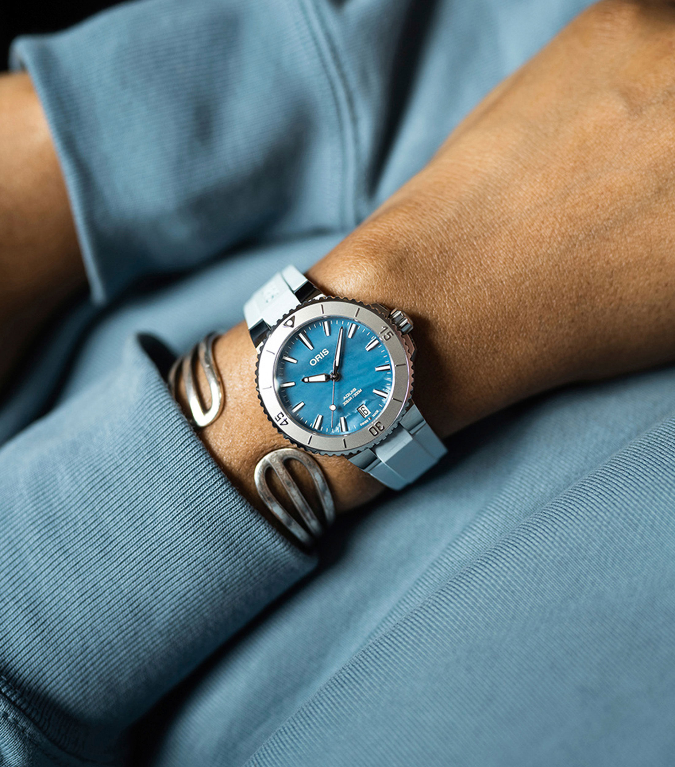 Reloj para Mujer Aquis plateado