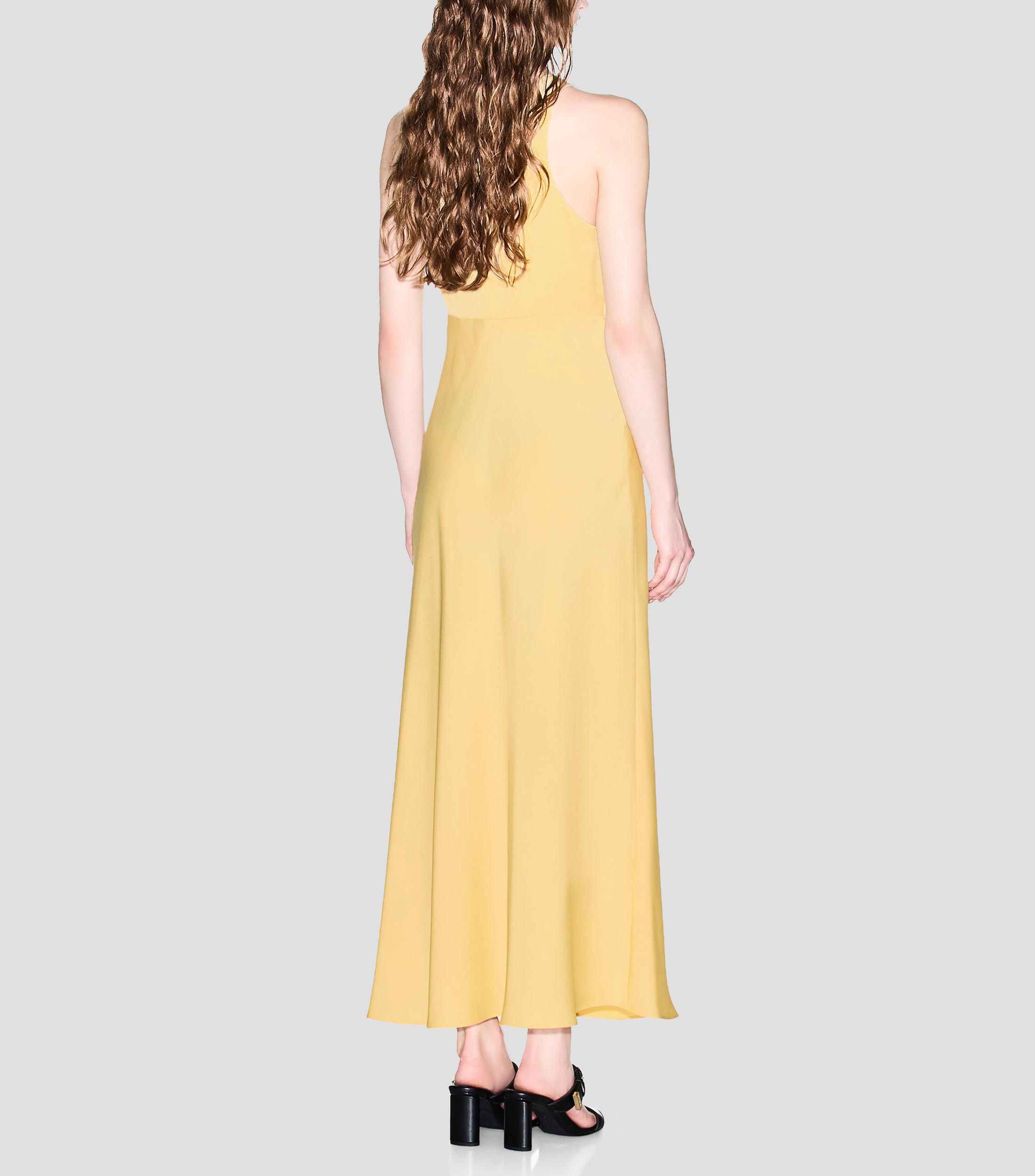 Vestido largo liso Mujer