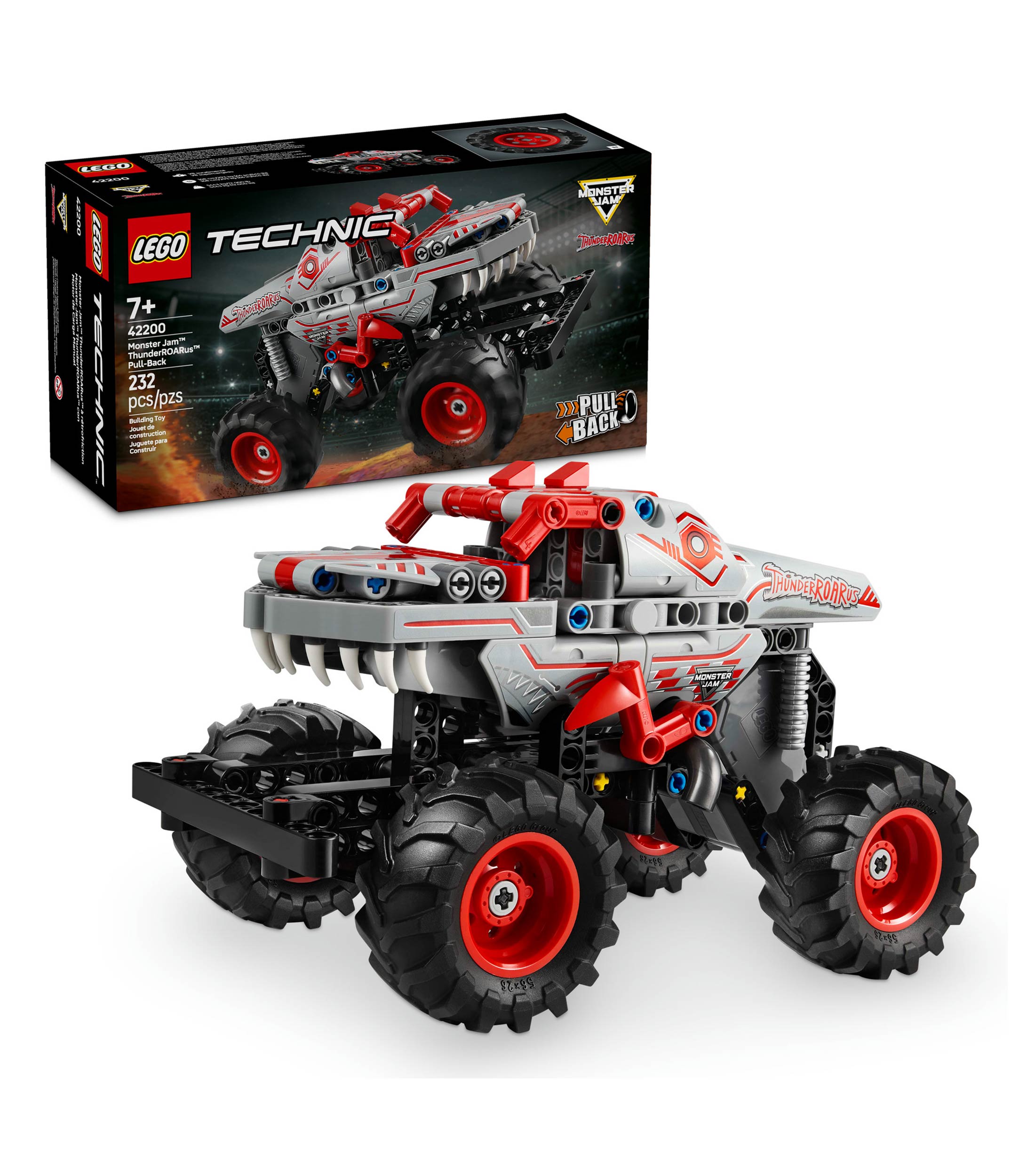 Lego Technic Monster Jam, ThunderROARus con Motor de Carga Manual 42200