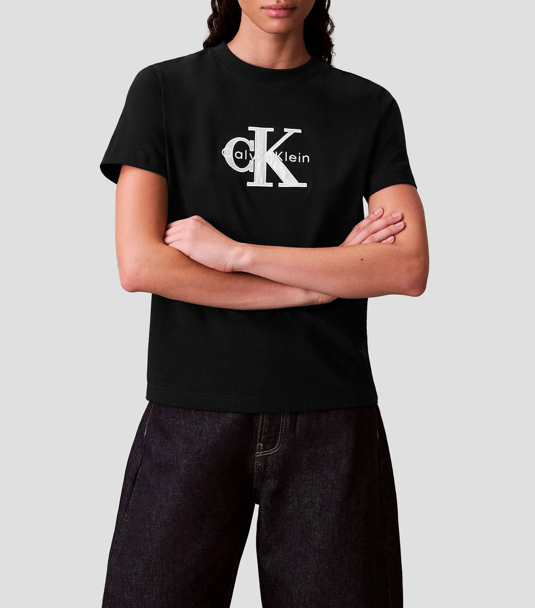 Playera cuello redondo manga corta estampada Mujer