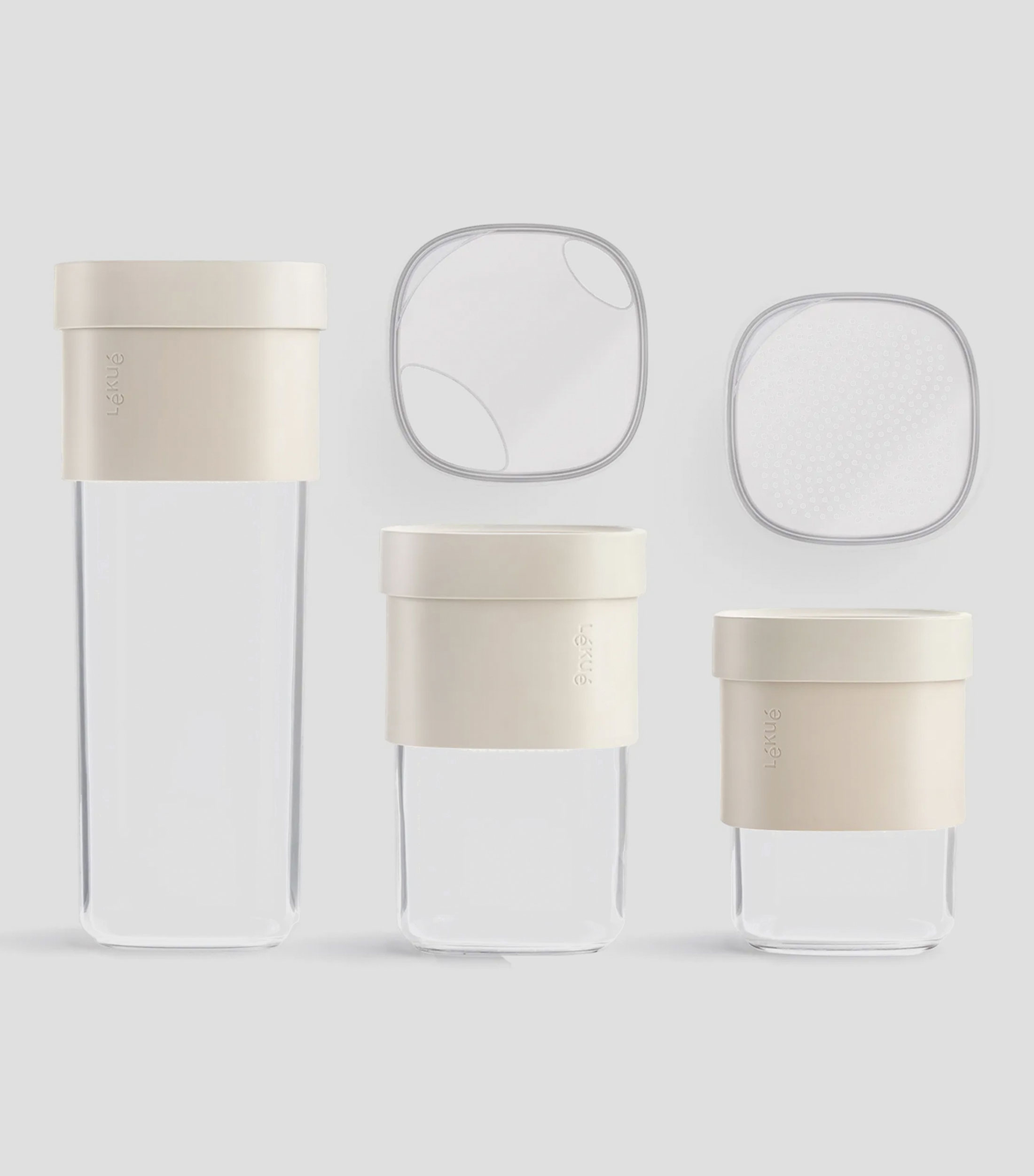 Set de 3 Contenedores Flip Beige