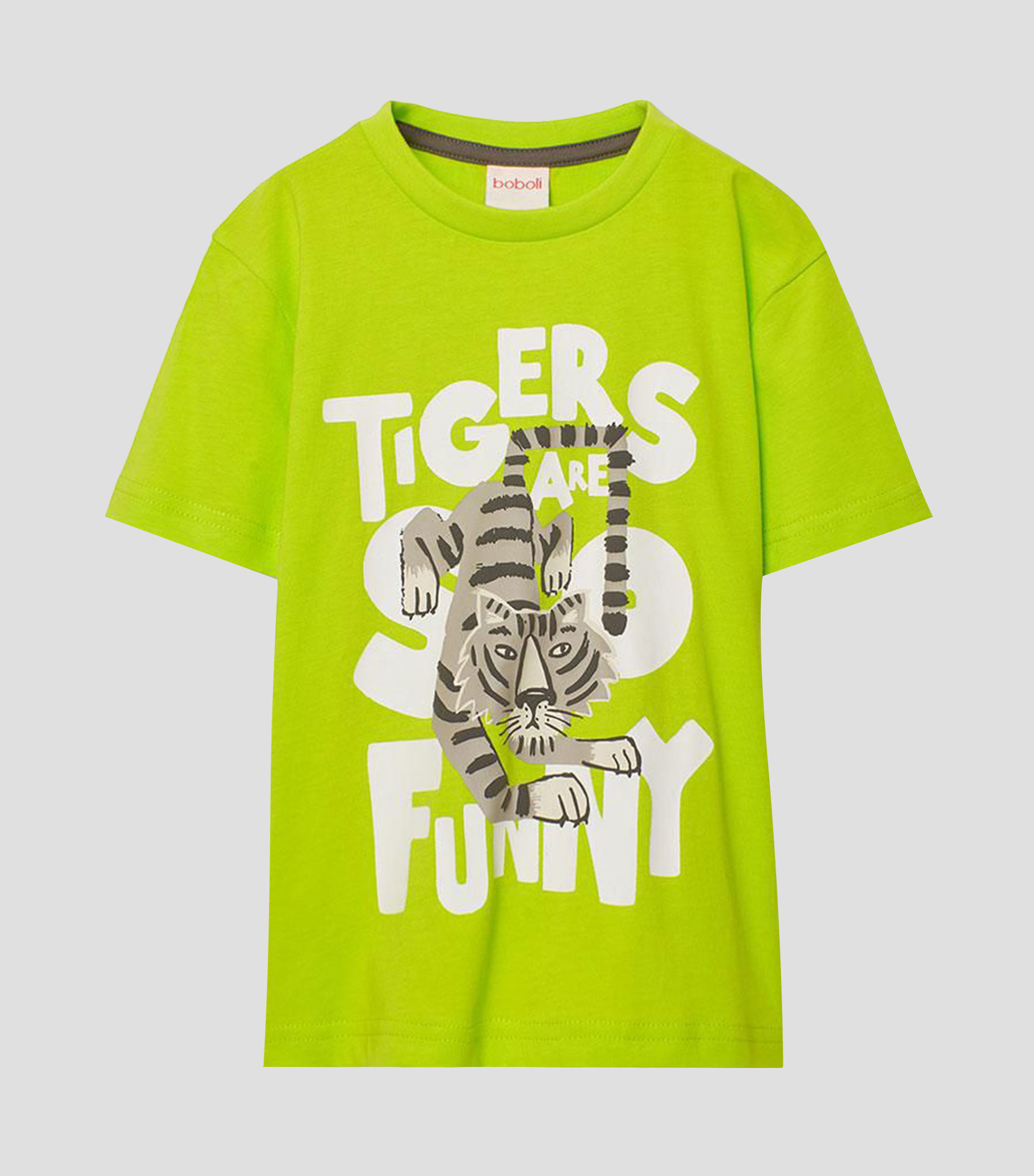 Playera cuello redondo manga corta estampada Niño
