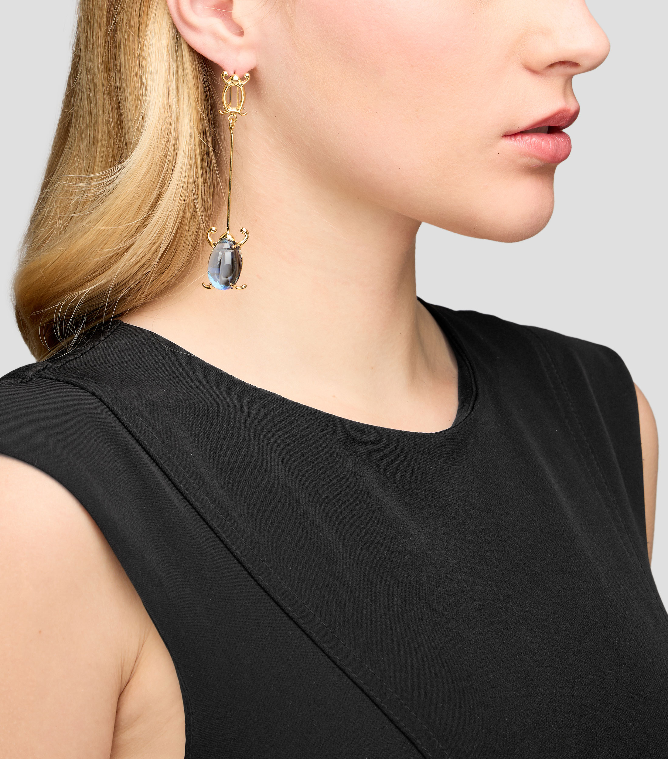 Pendientes en plata .925 con vidrio Aire Mujer