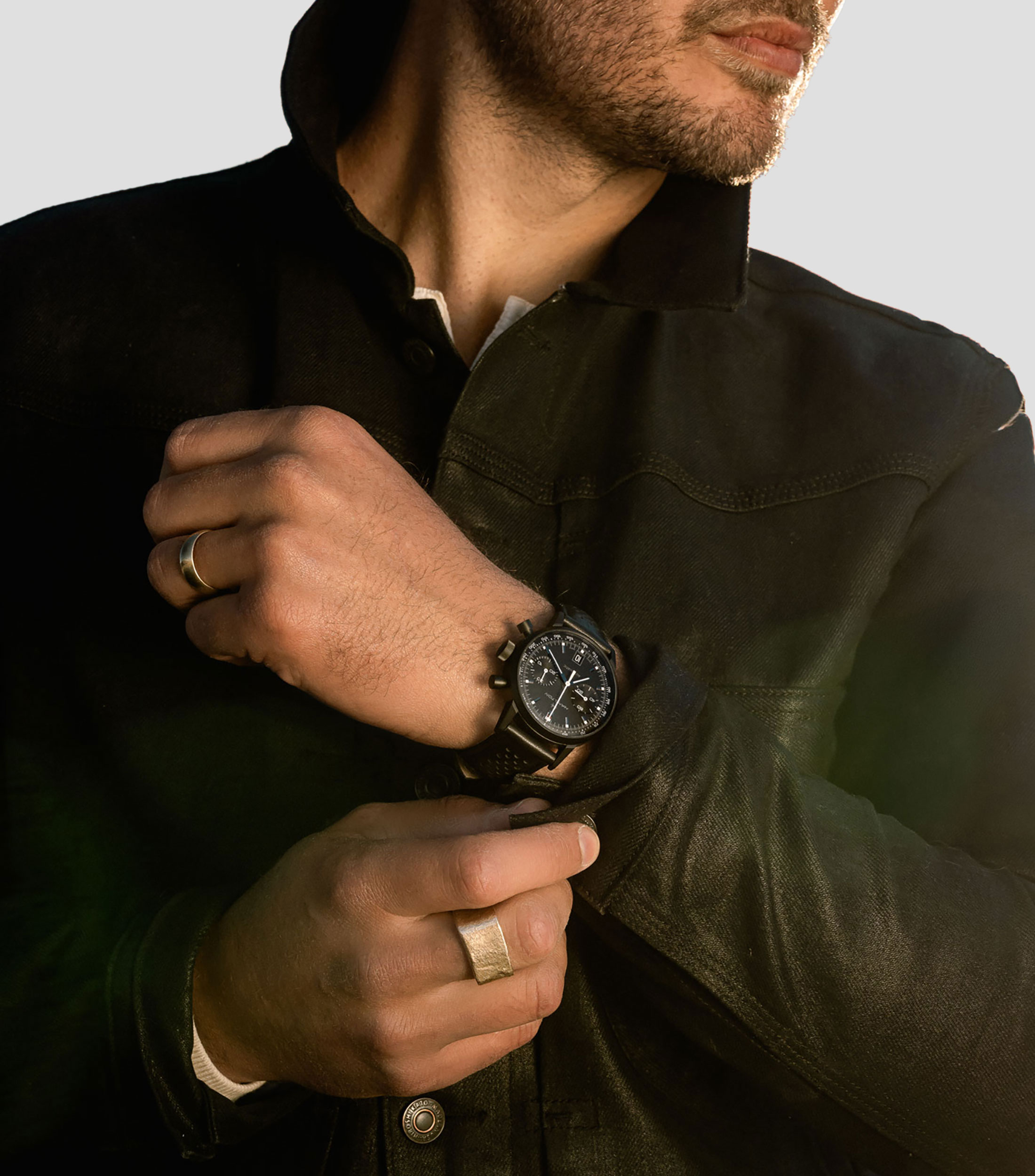Reloj para hombre Intra-Matic deportivo negro