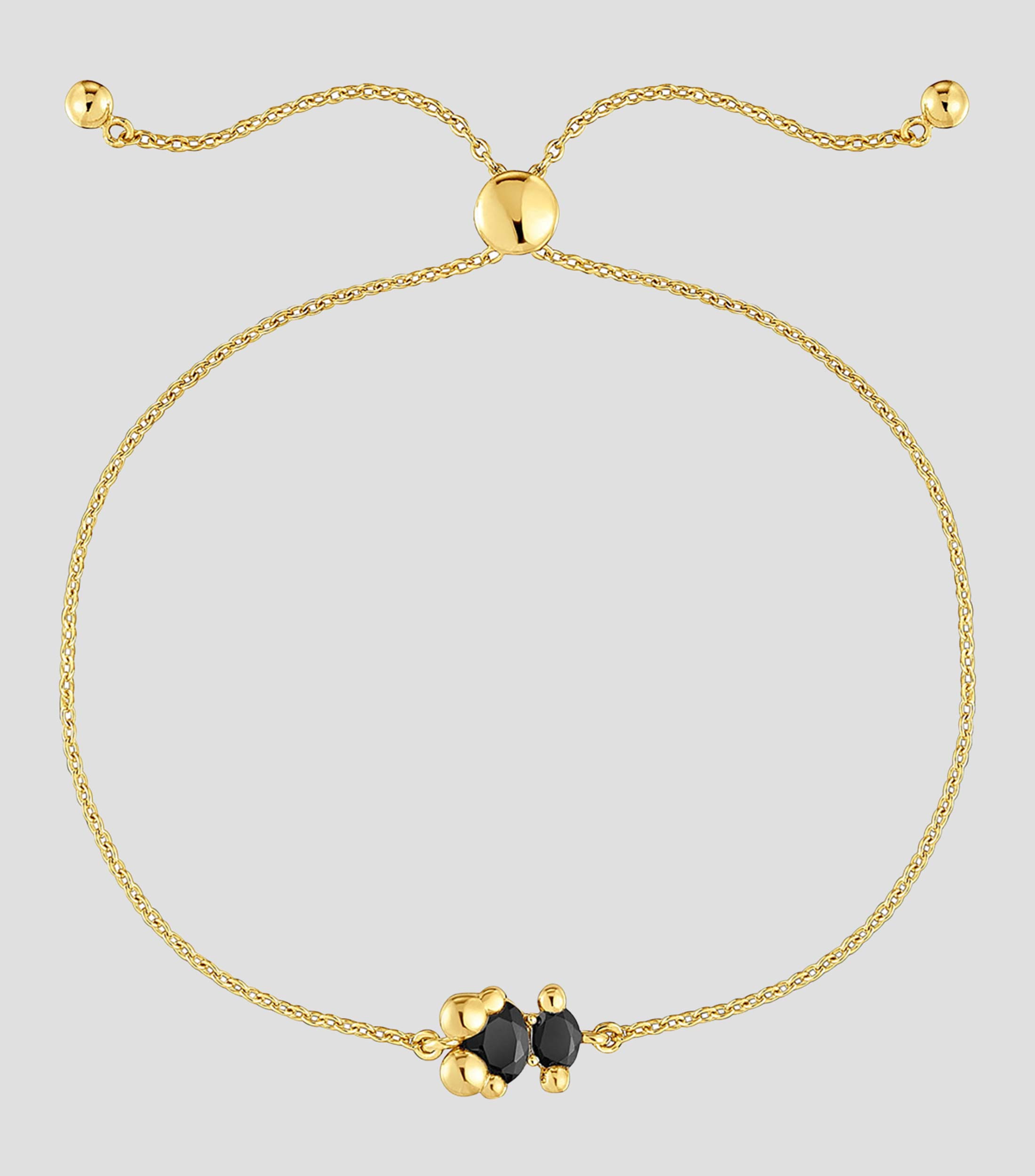Pulsera en Plata Color Bear con Onix Mujer