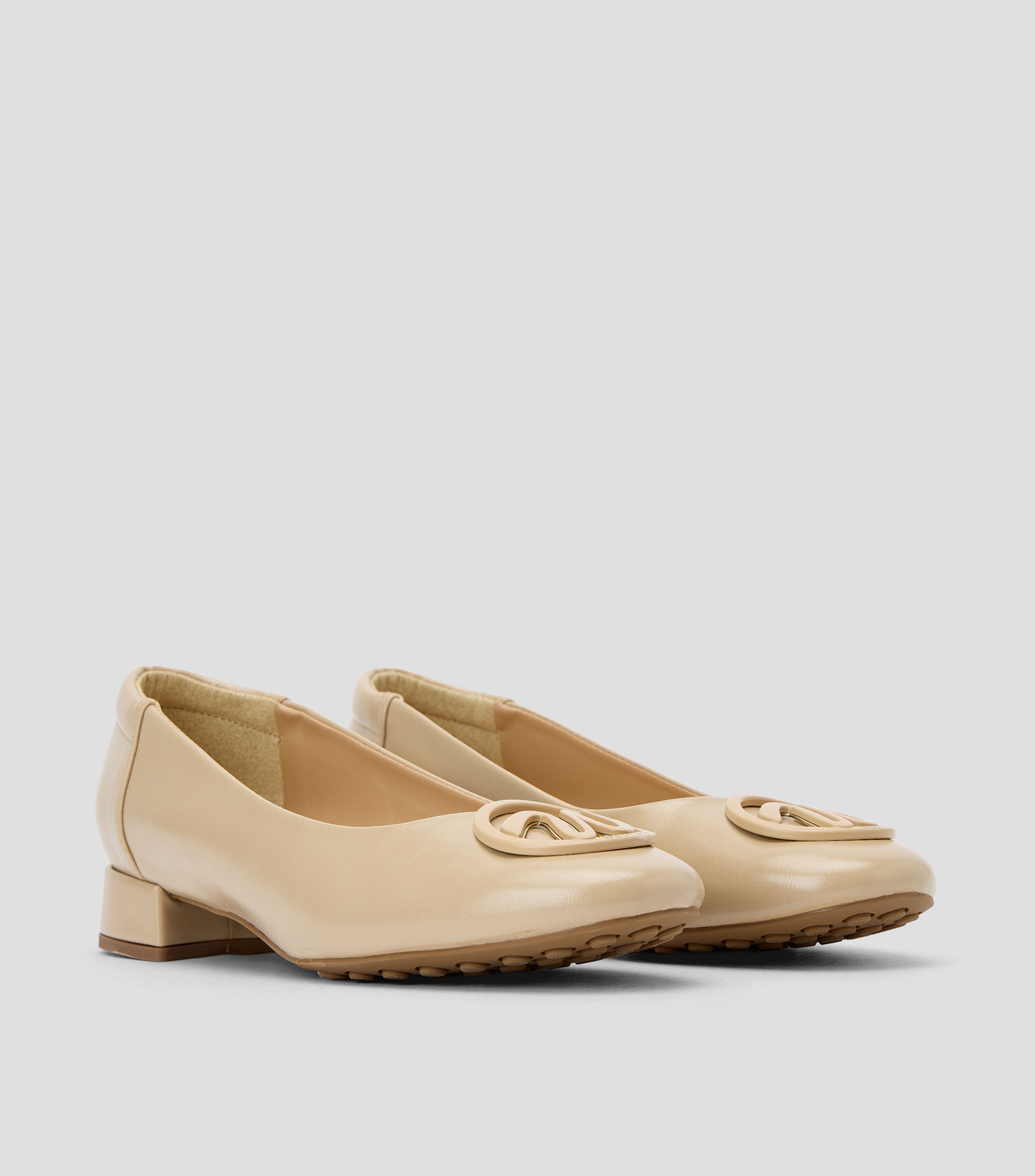 Flats tacón bajo ancho Mujer