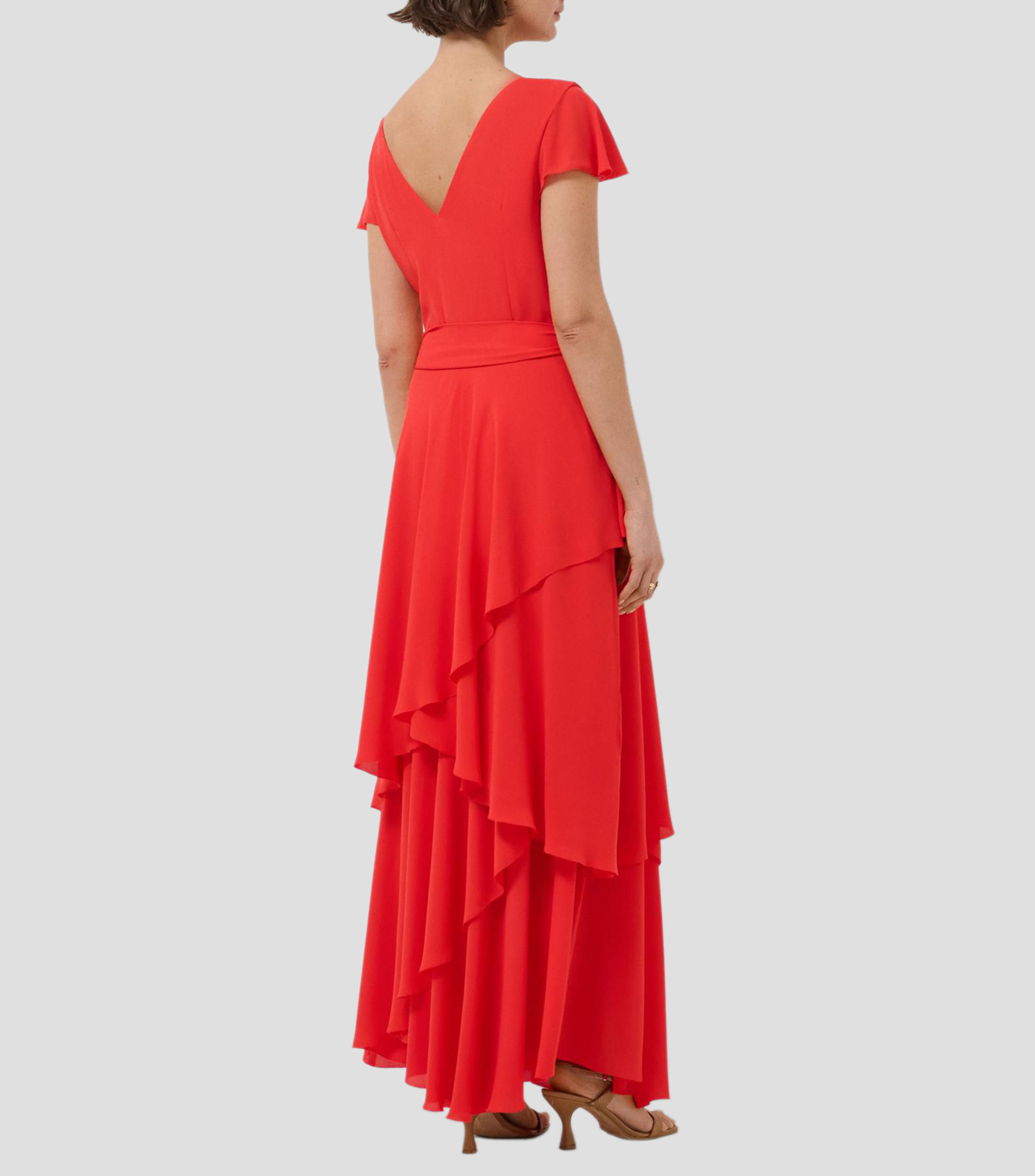 Vestido midi liso Mujer