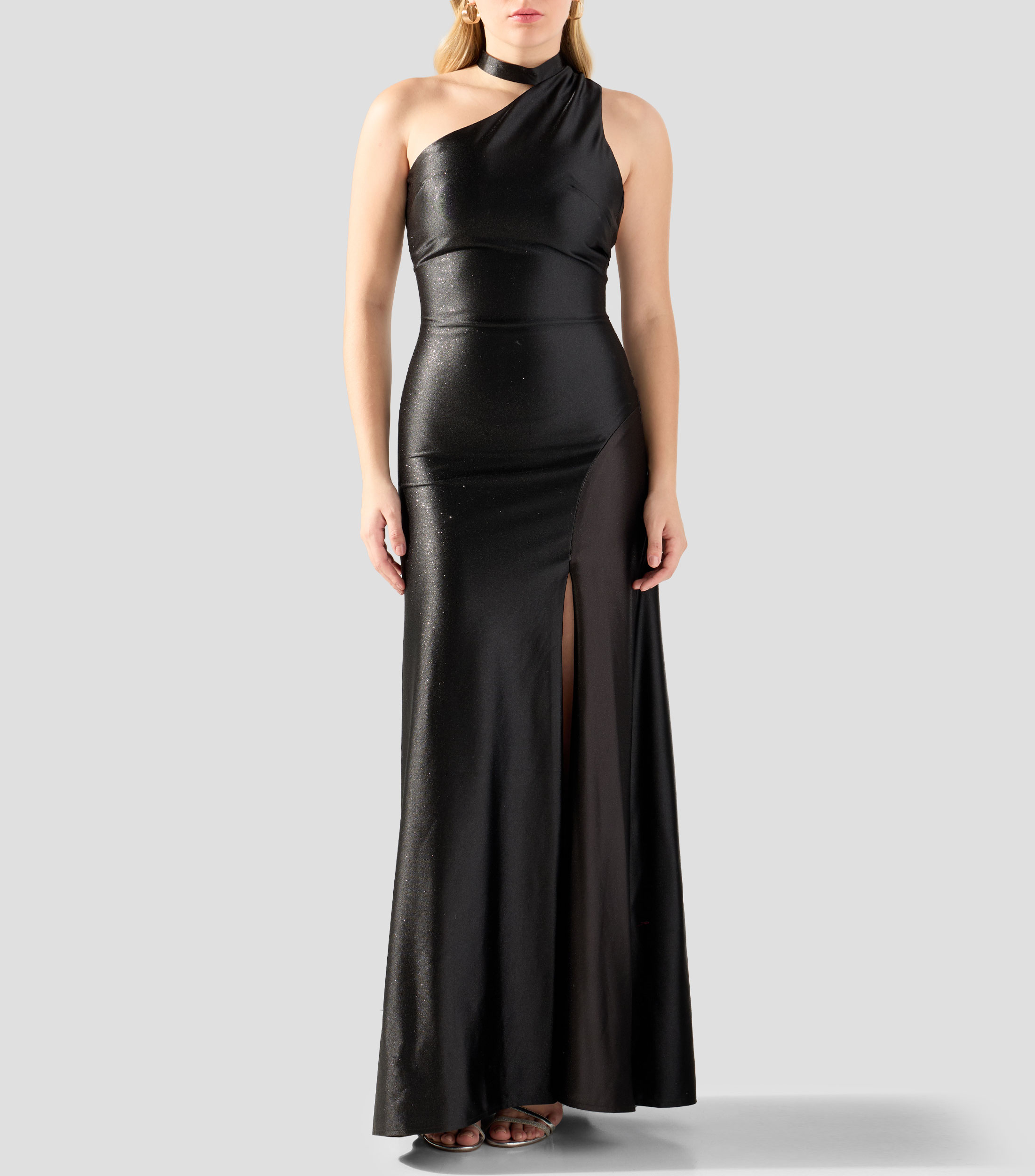 Vestido de fiesta largo liso Mujer