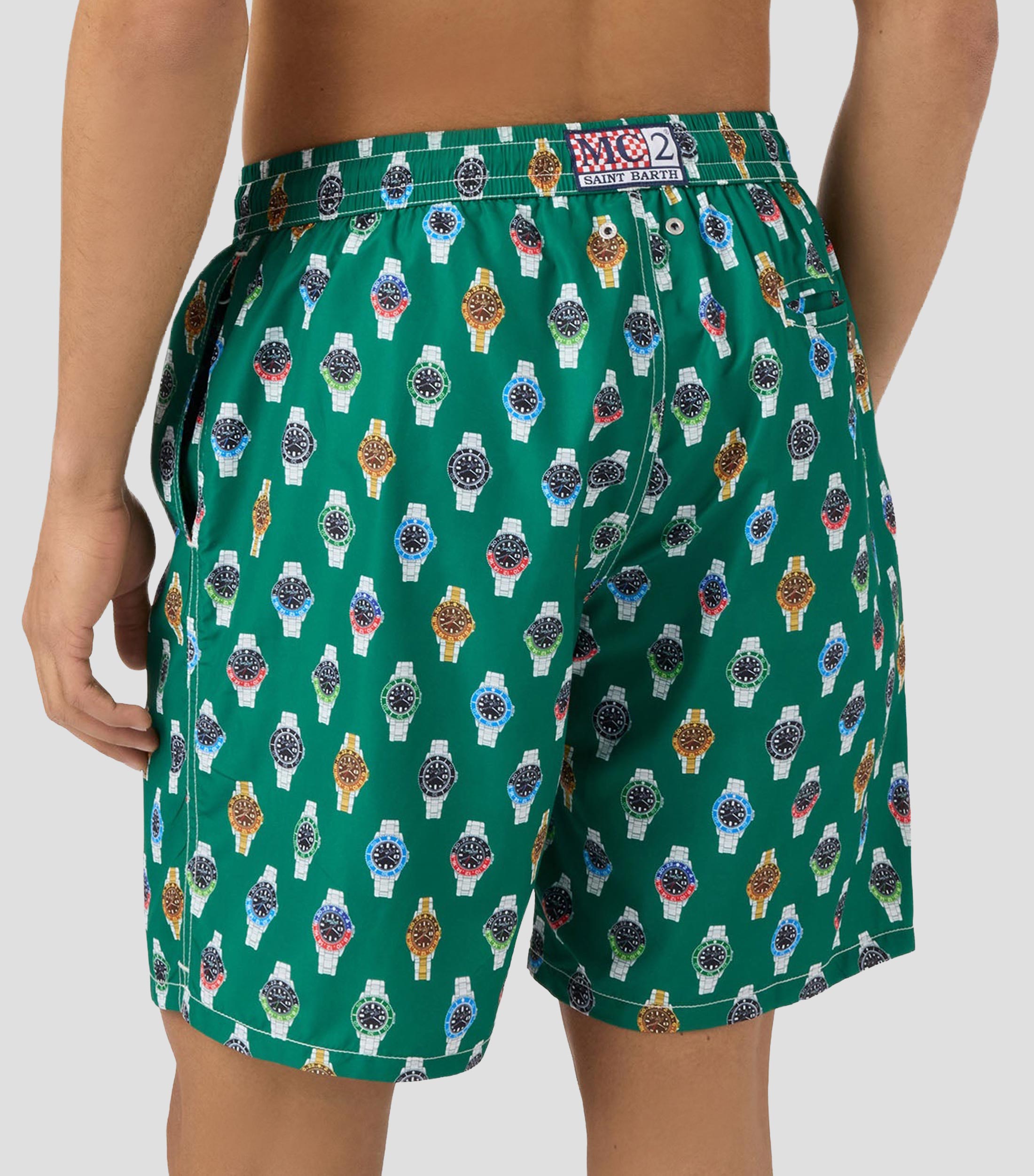 Traje de baño largo estampado Hombre