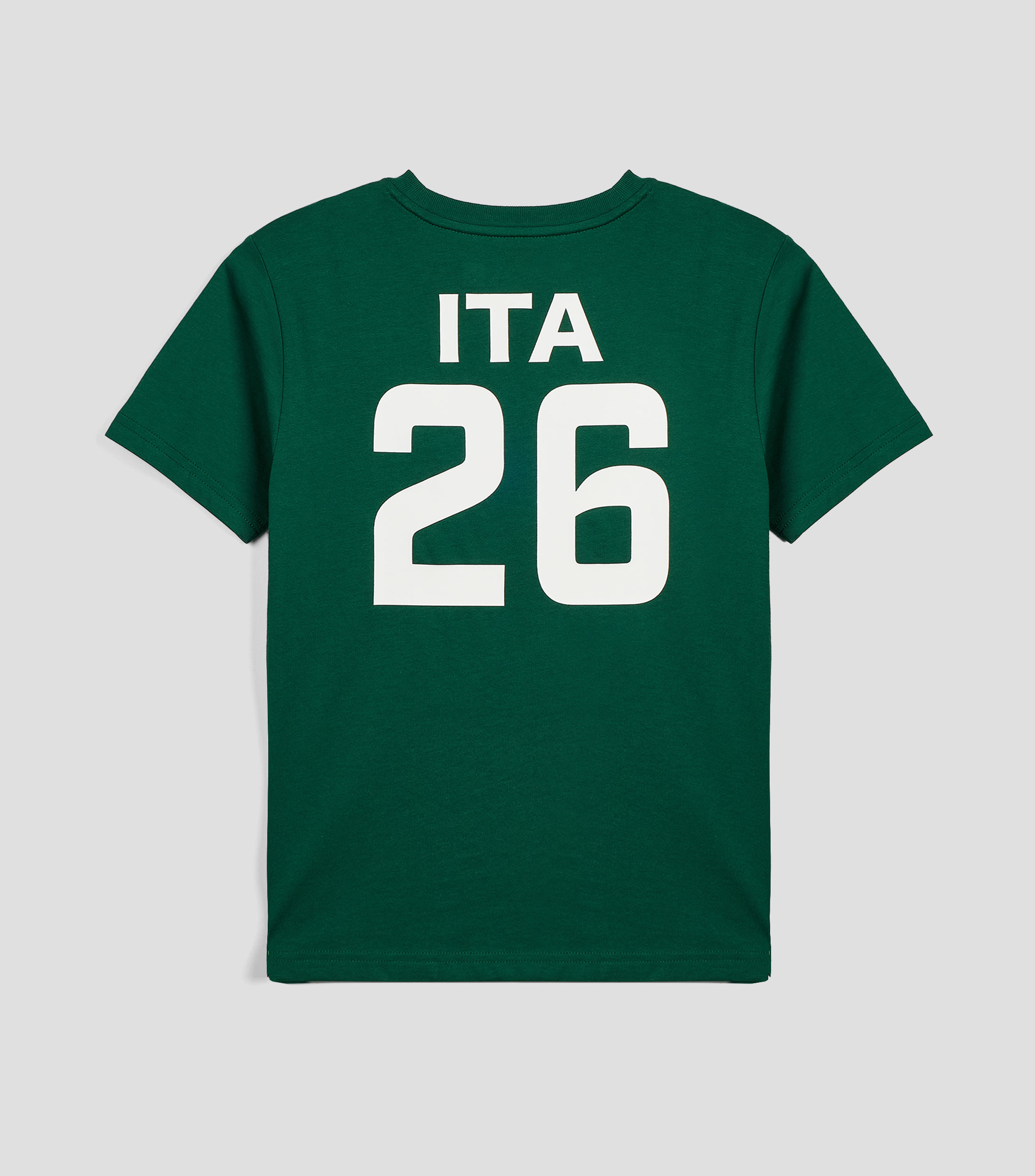 Playera cuello redondo manga corta estampada Italia Niño