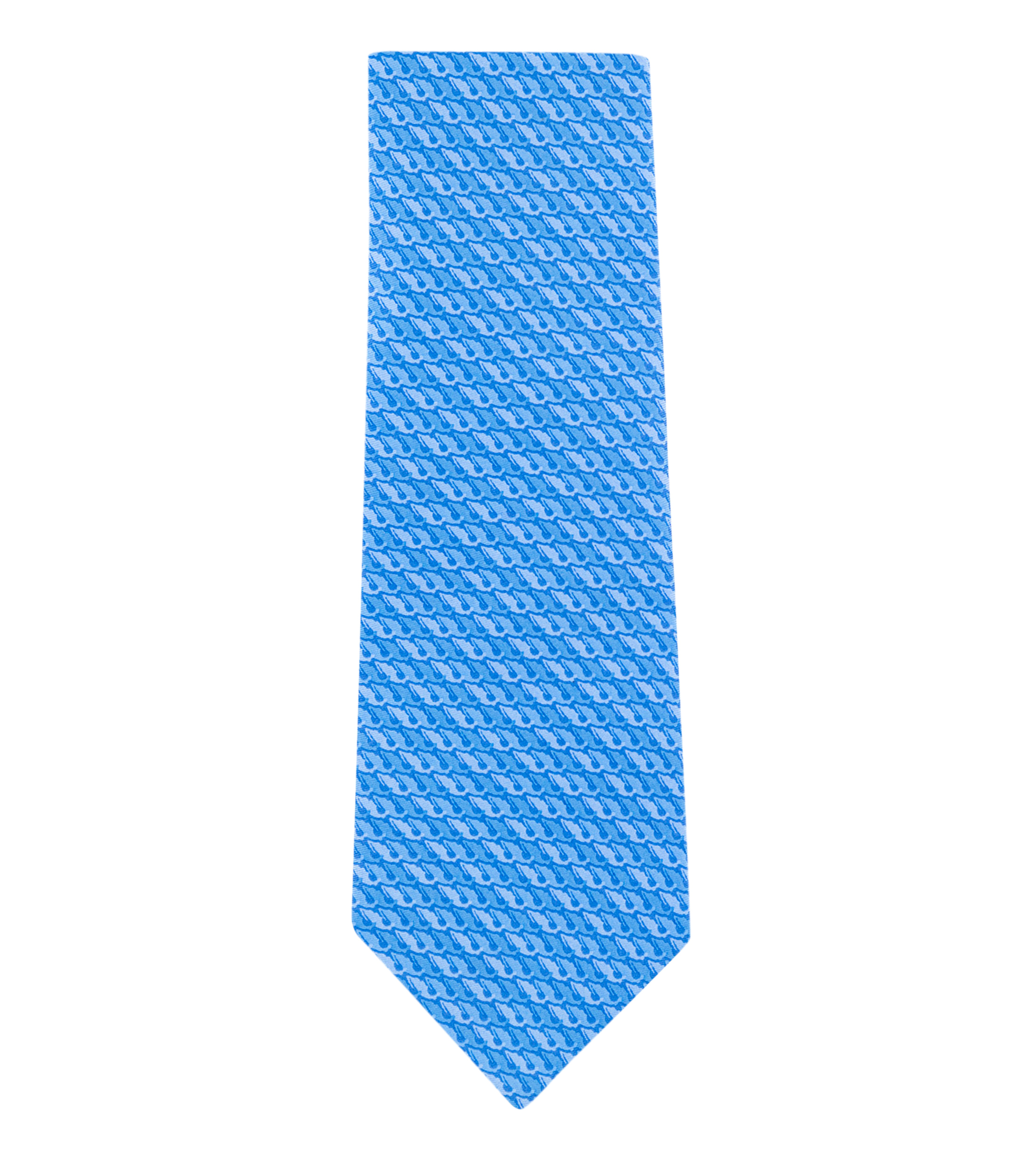 Corbata ancha de seda azul