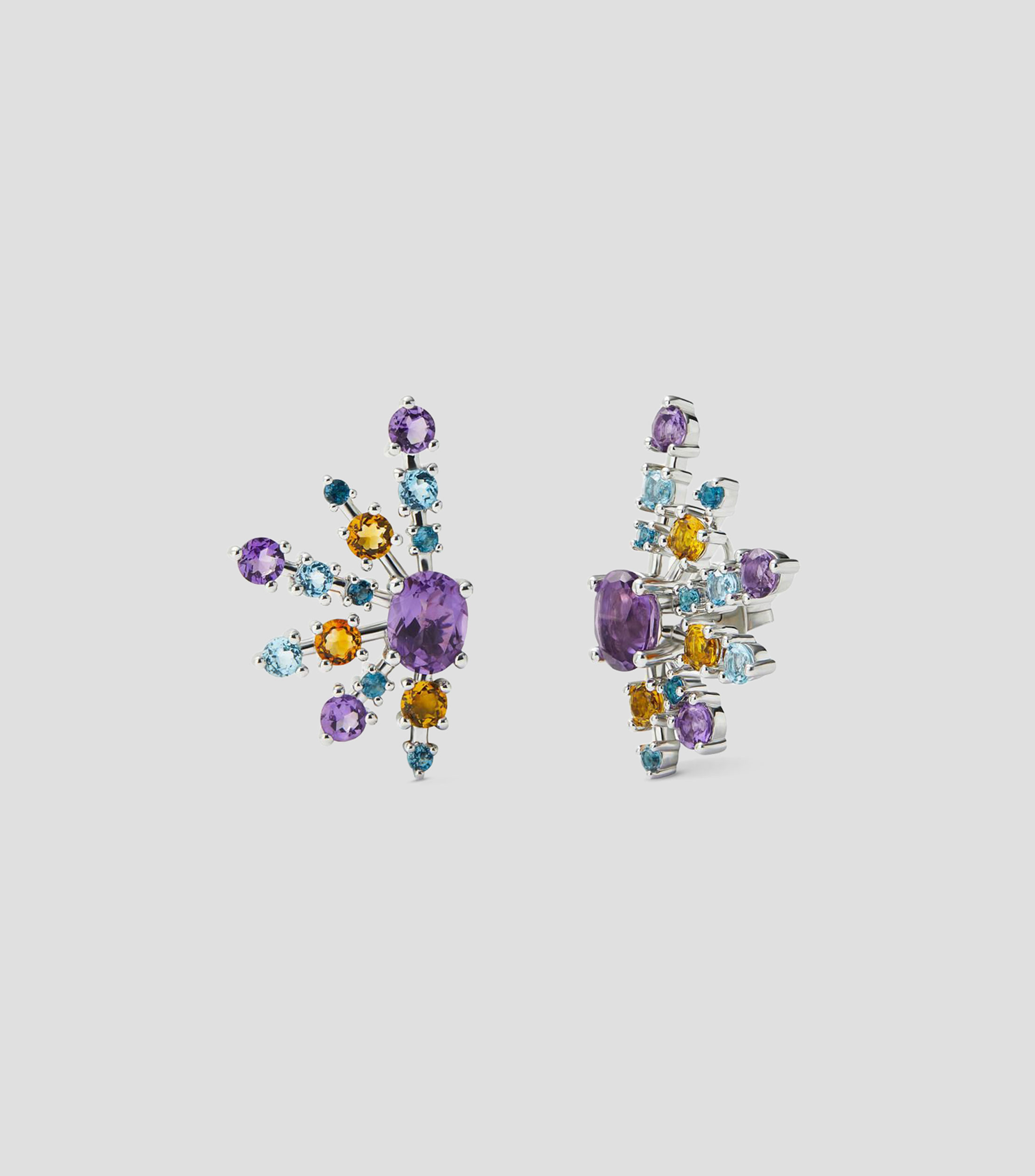 Aretes en Plata .925 con piedras Mujer