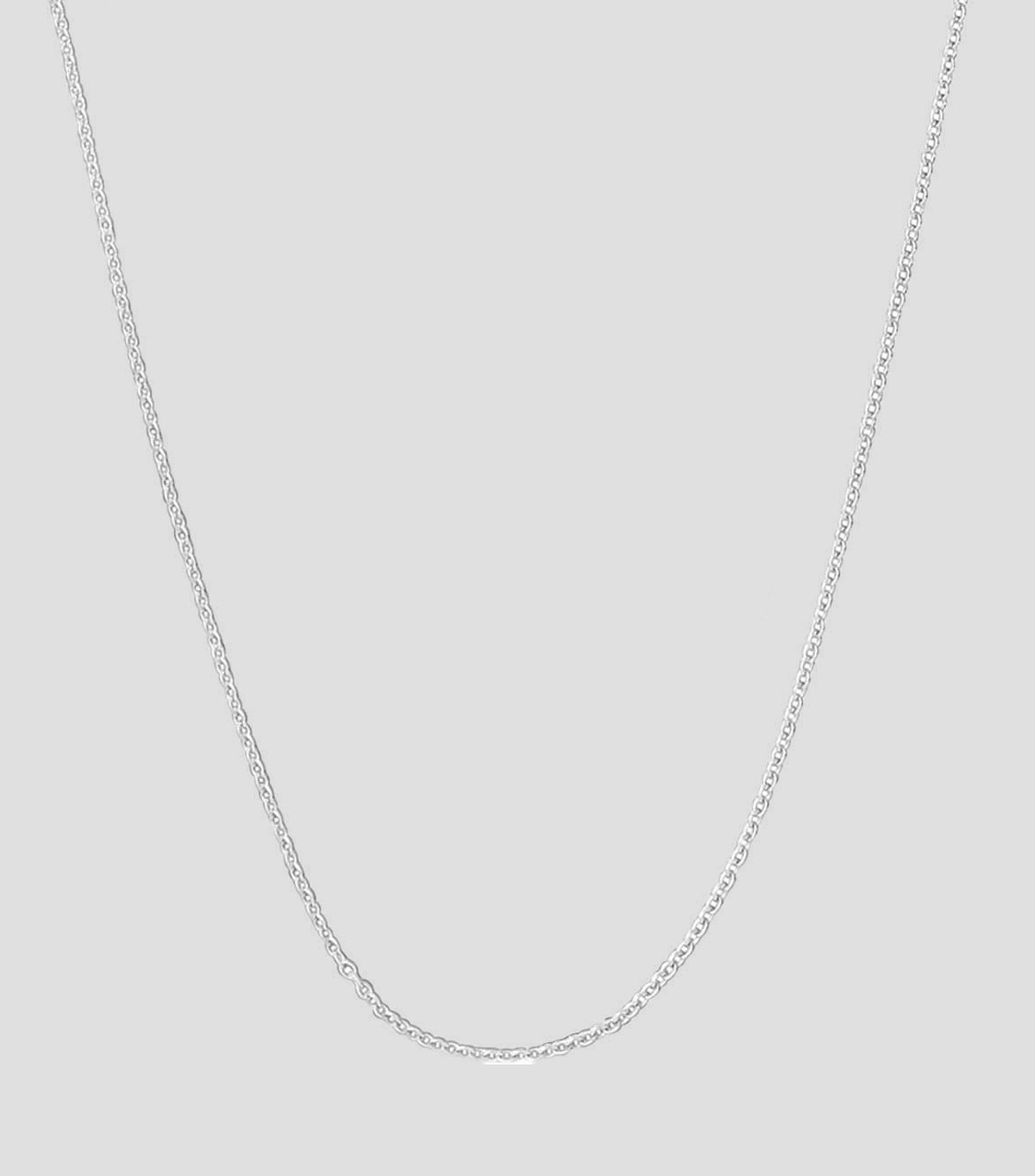 Collar en oro blanco 14 Kilates eslabonado Basics Mujer