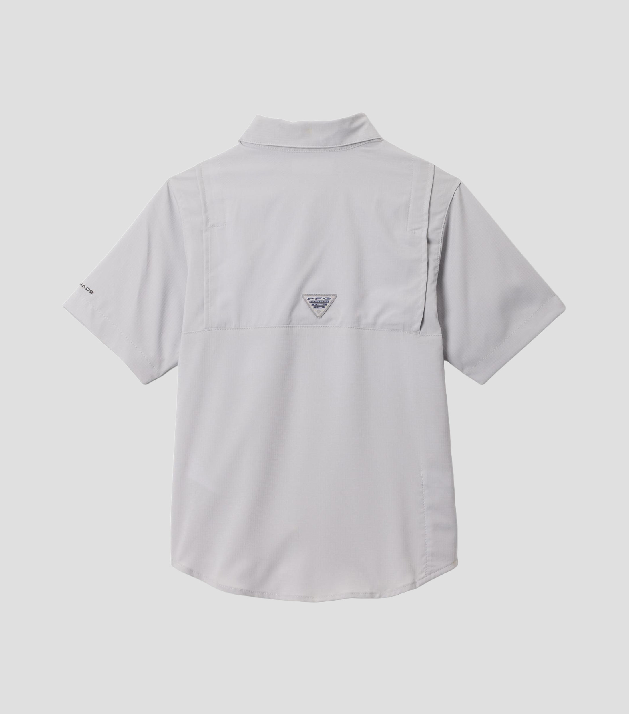 Camisa de pesca sólida manga corta Niño