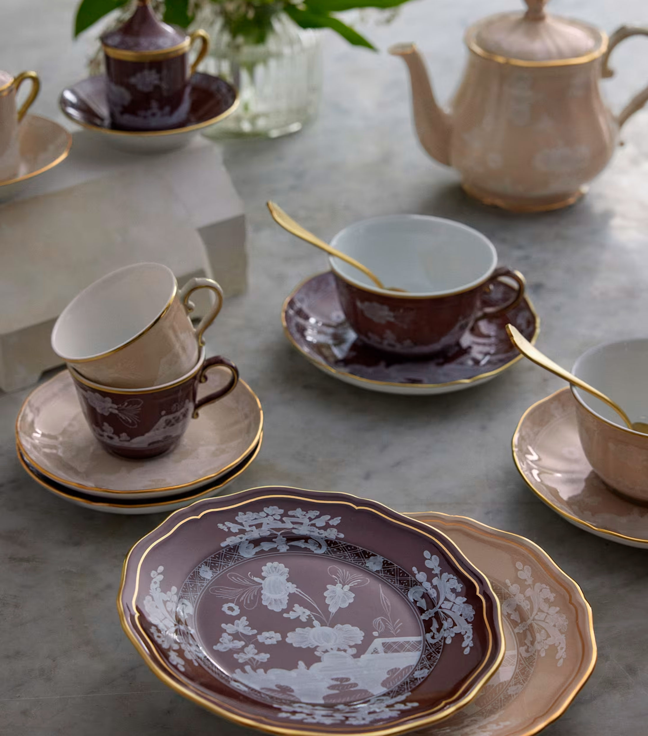 Taza para café Oriente Italiano con flores
