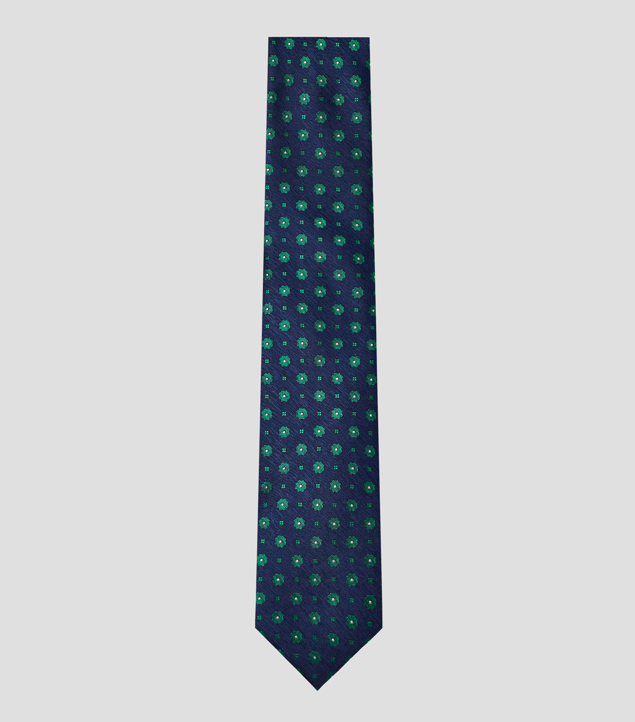 Corbata ancha azul estampada