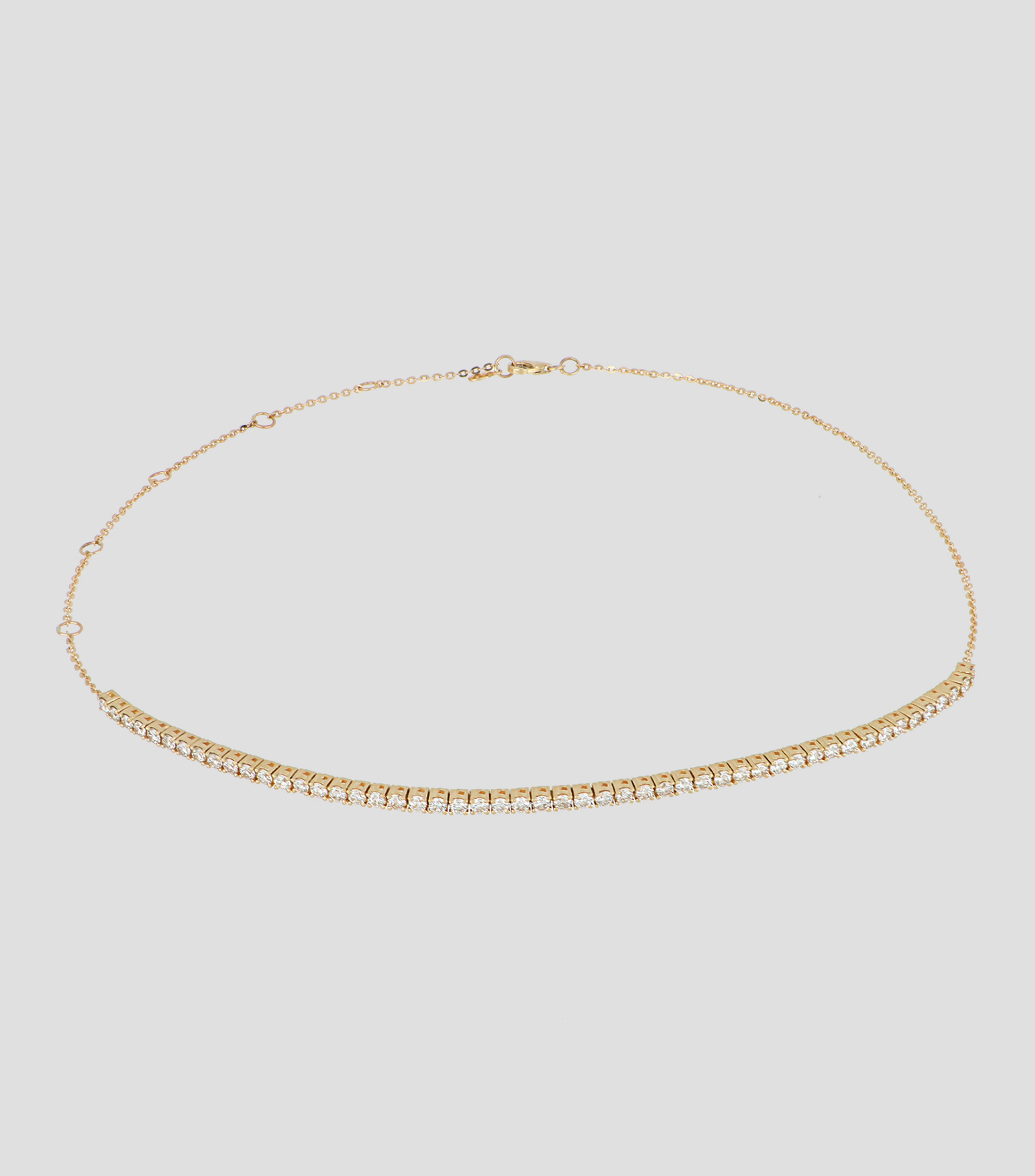 Gargantilla Choker en Oro Amarillo de 14 Kilates con Diamante Mujer