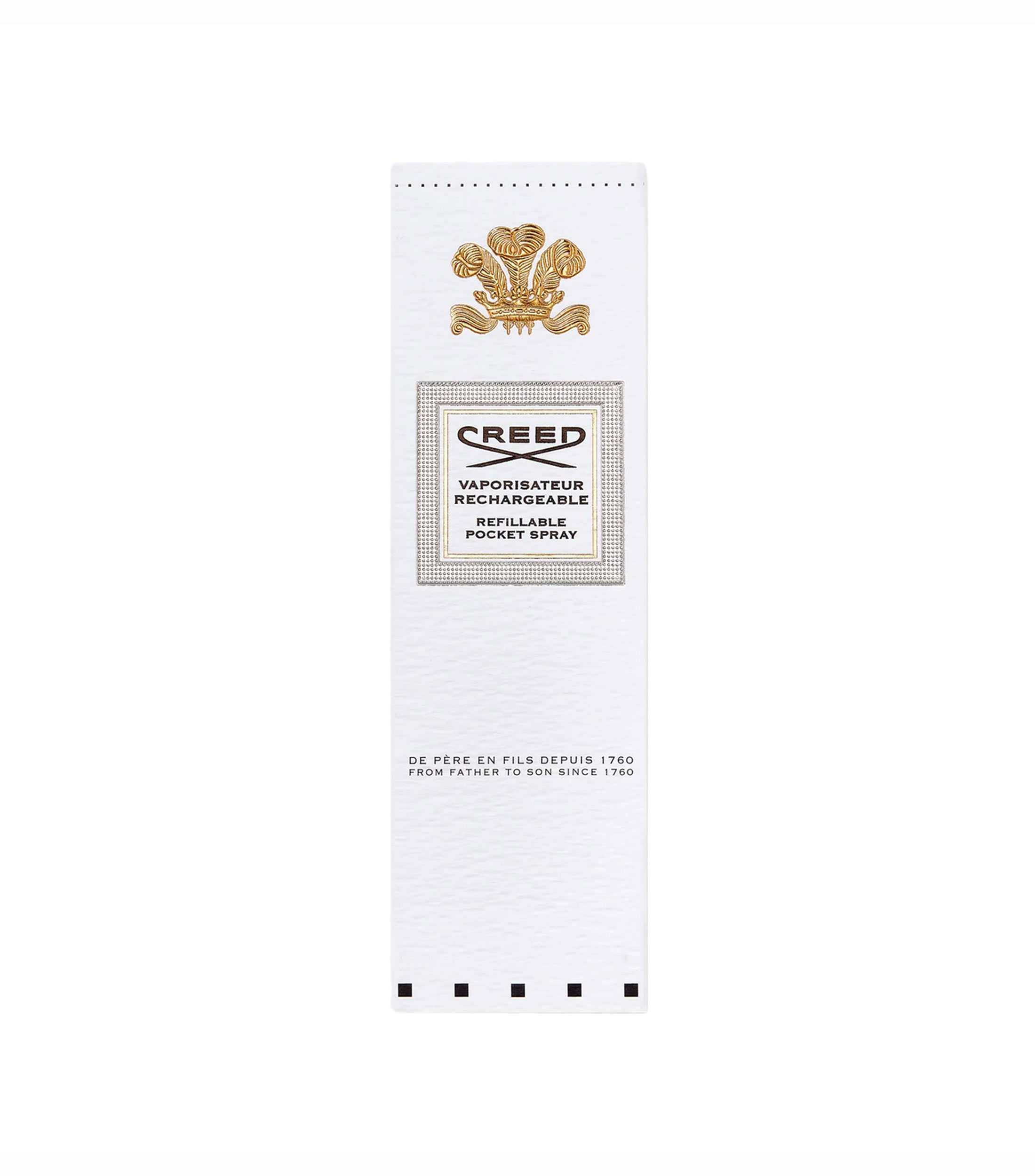 Atomizador de Fragancia Blanco con Dorado, 50 ml