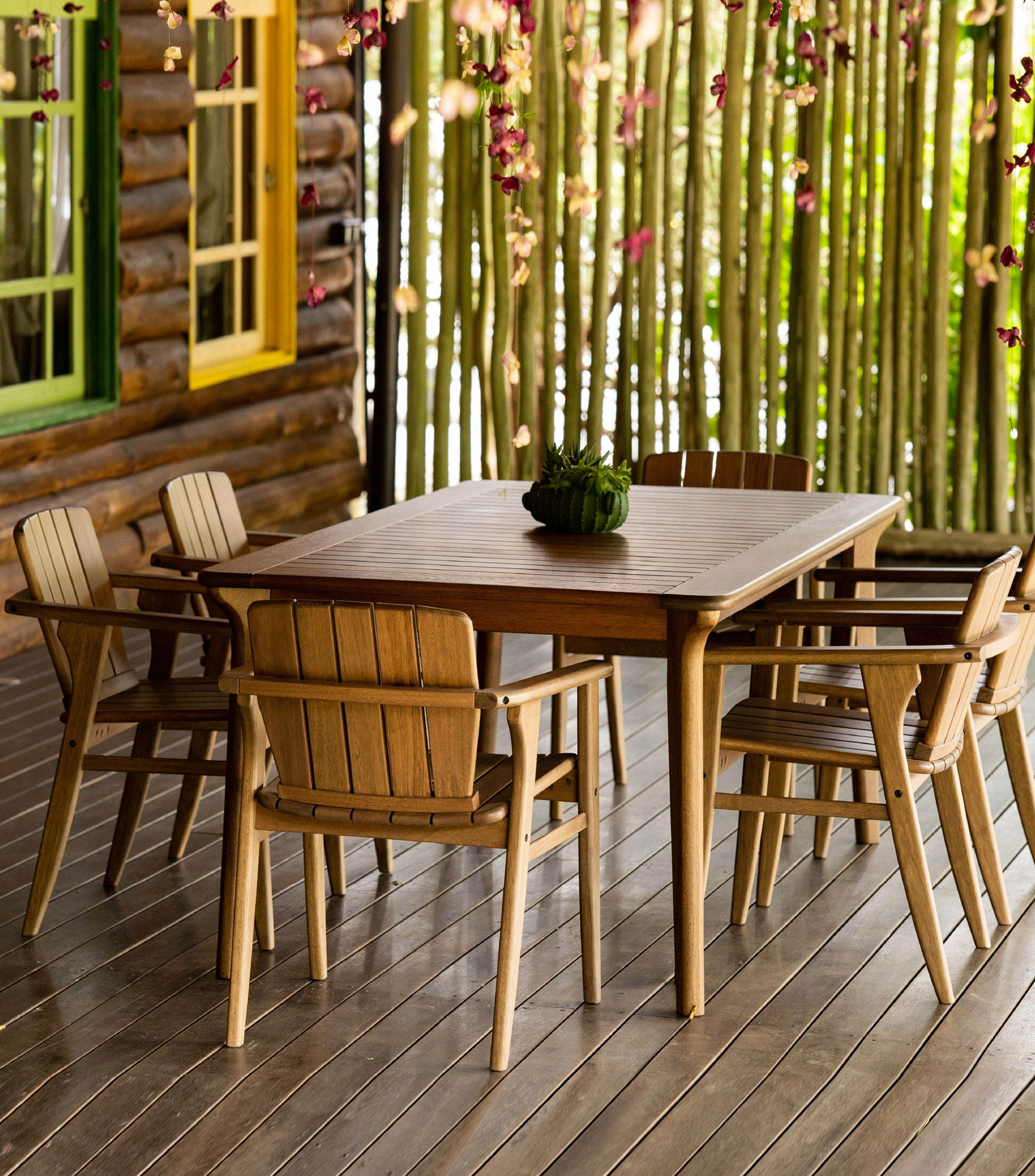 Comedor con 6 sillas en madera Napoli