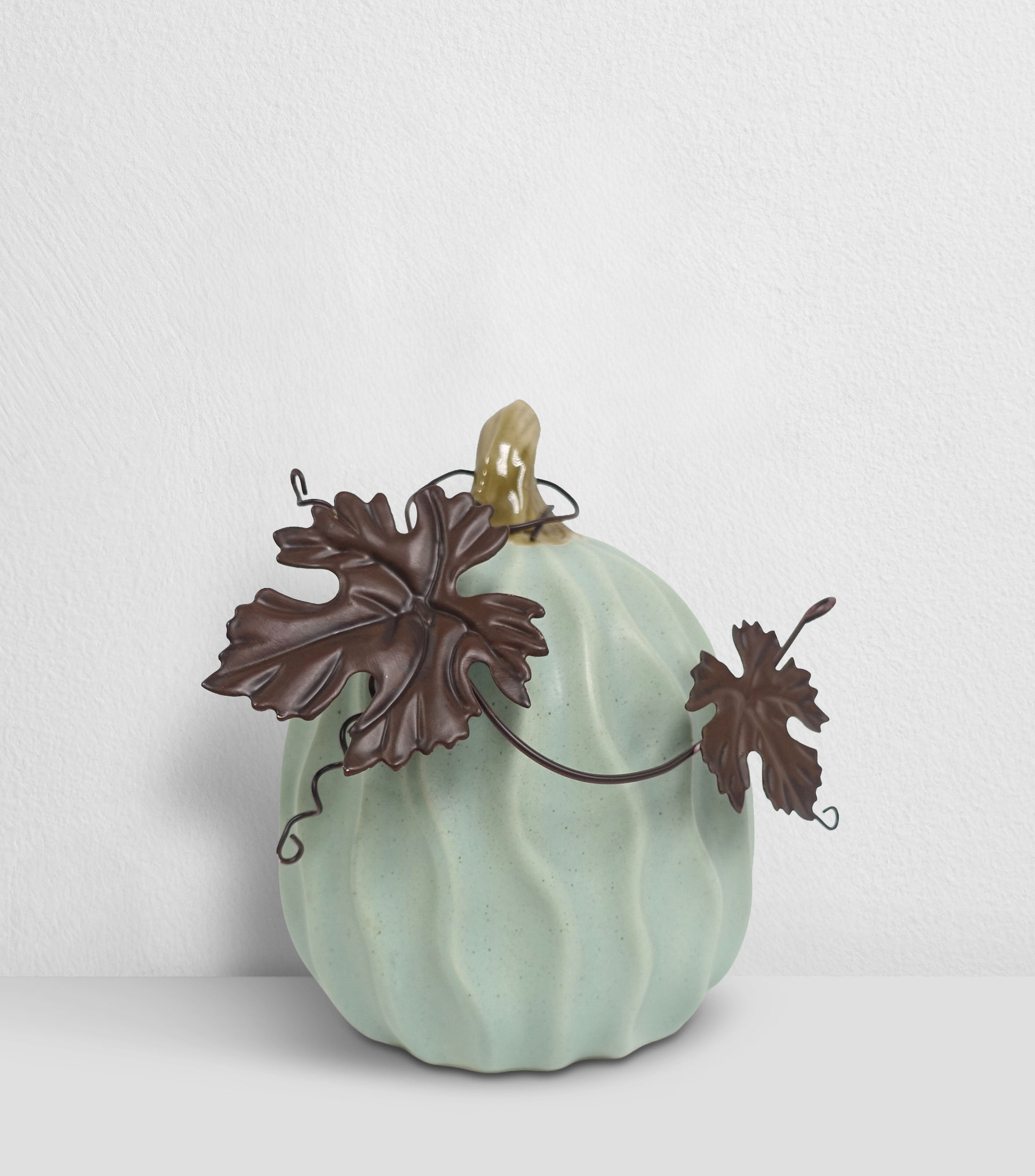 Figura Decorativa Calabaza en Cerámica