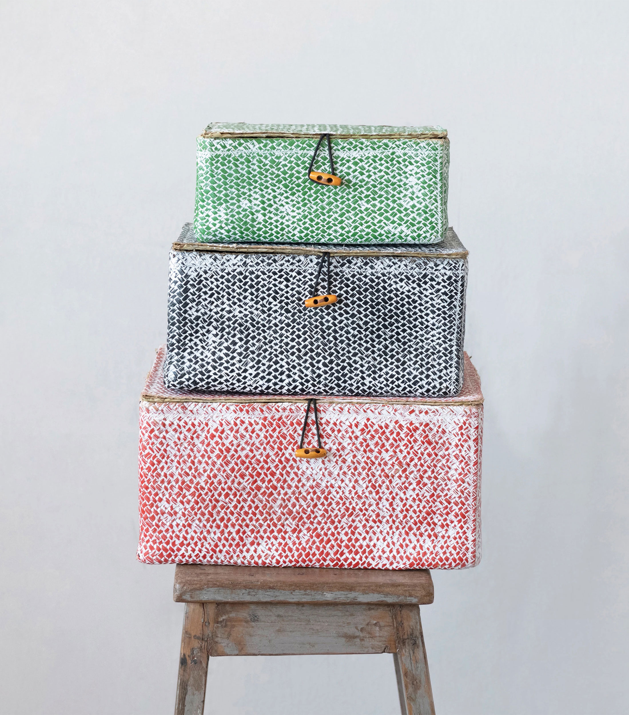 Set 3 cajas decorativas con tapa