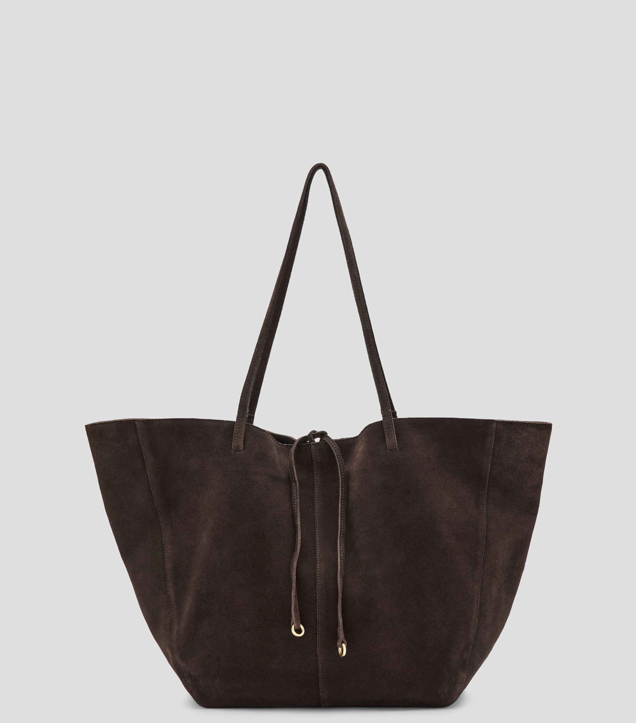 Bolsa tote en piel lisa Mujer