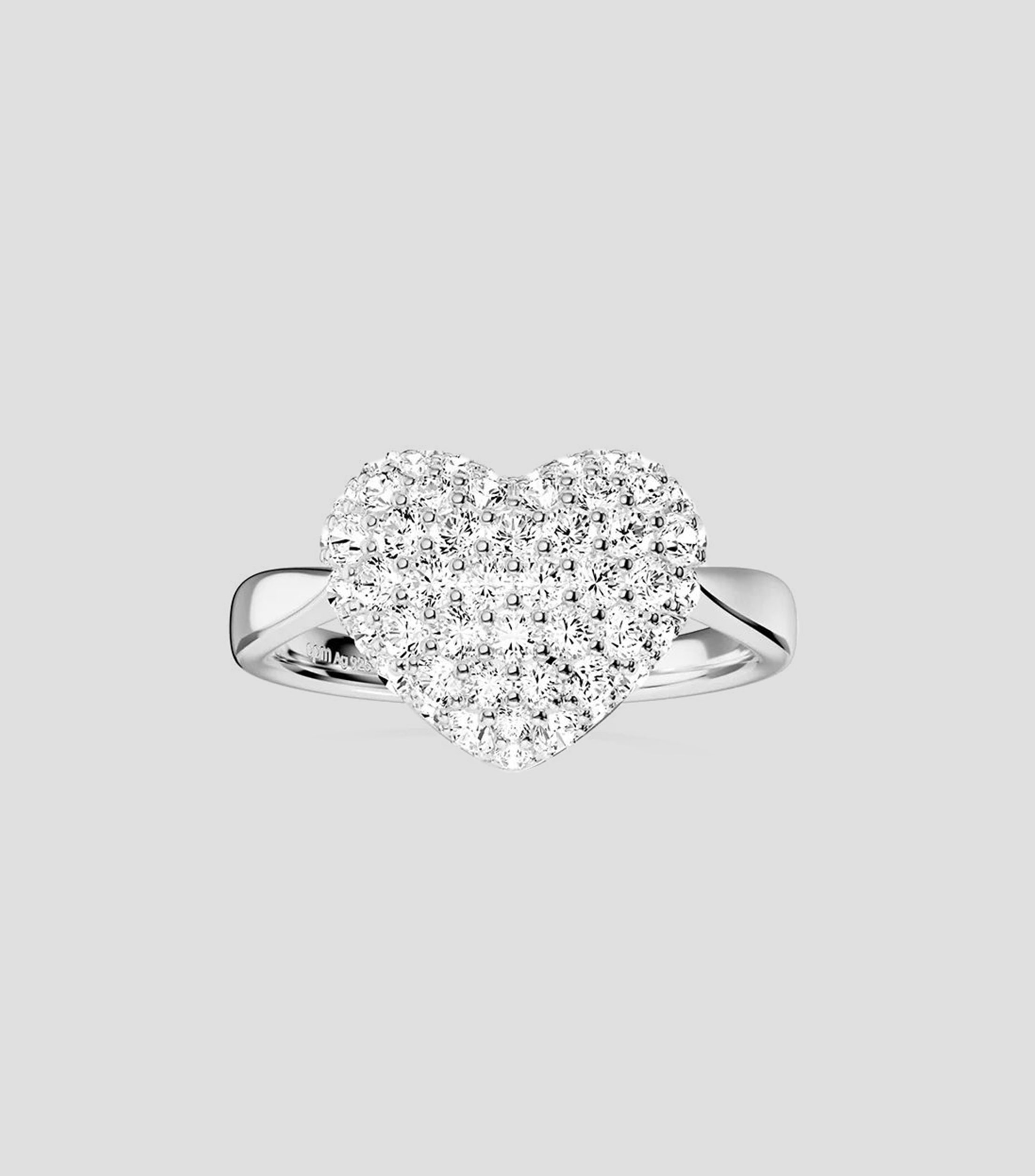 Anillo en plata .925 con incrustación de zirconia Mujer