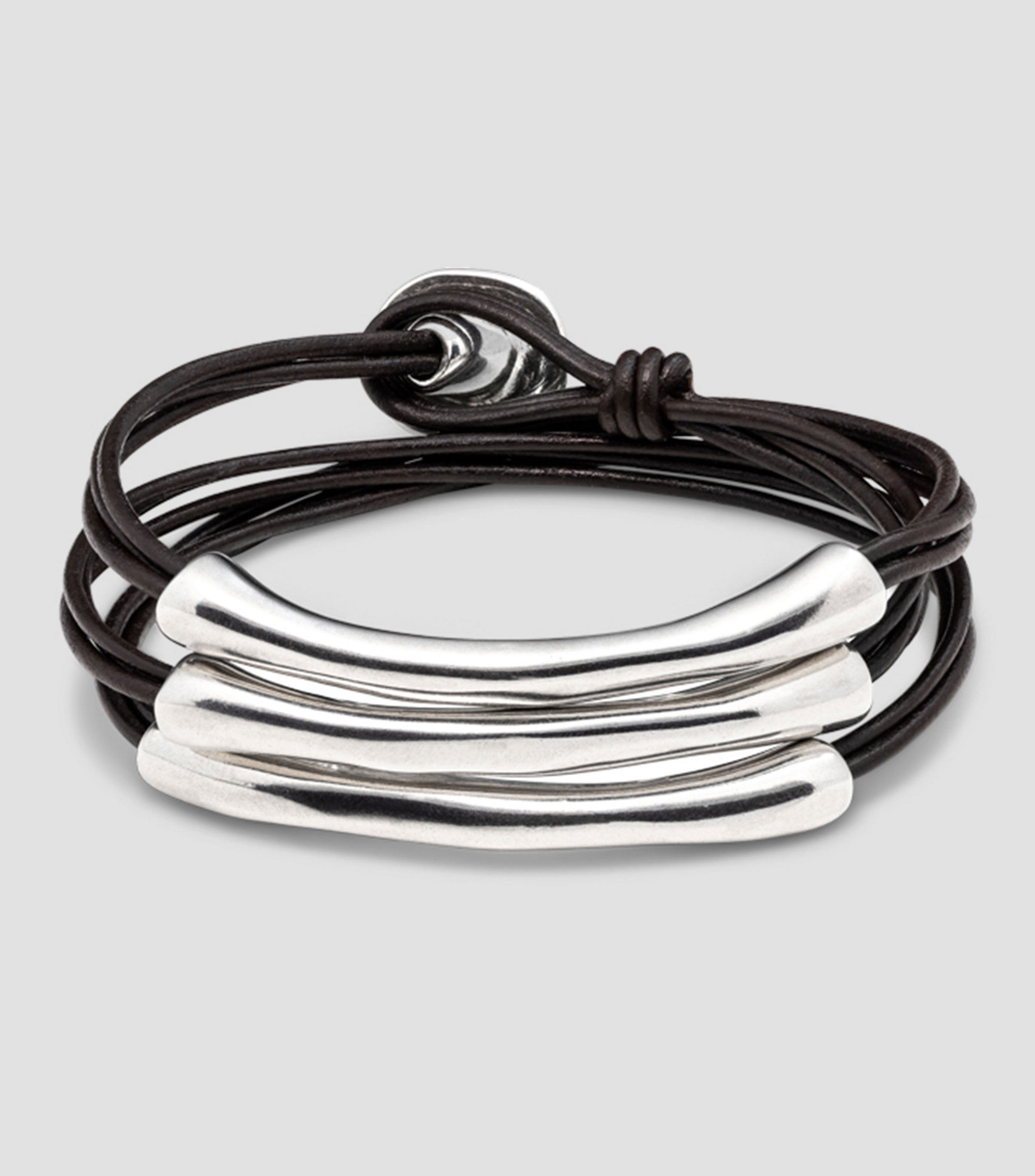 Pulsera de tres vueltas con barras Mujer