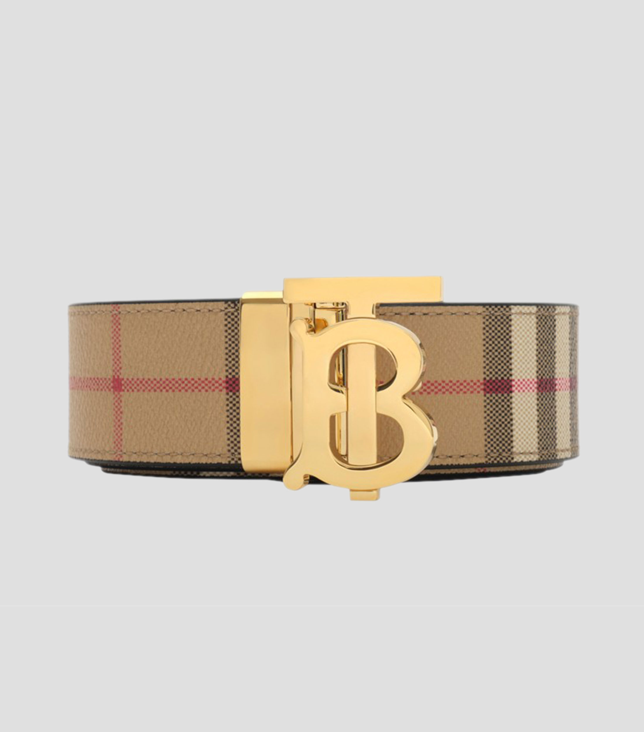 Cinturón reversible casual TB cuadros en piel Hombre
