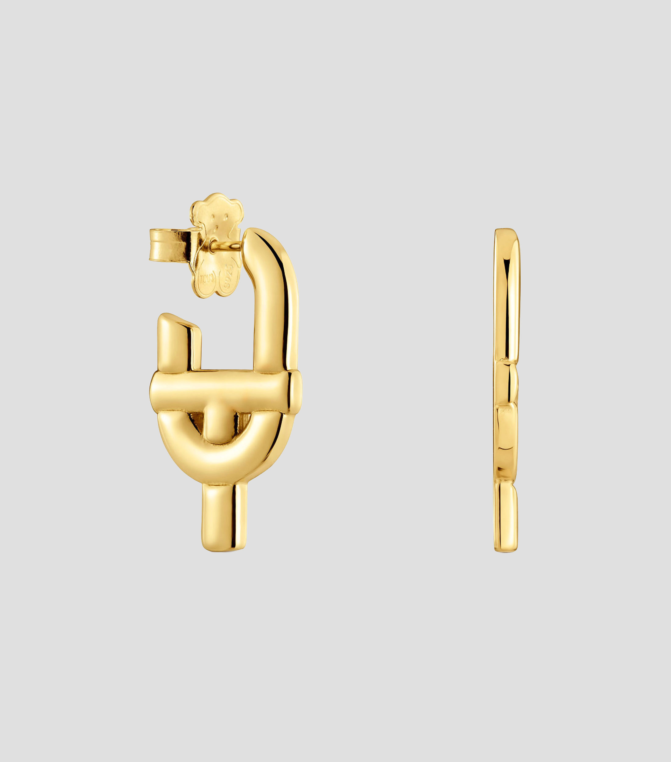 Pendientes grandes en plata Mujer