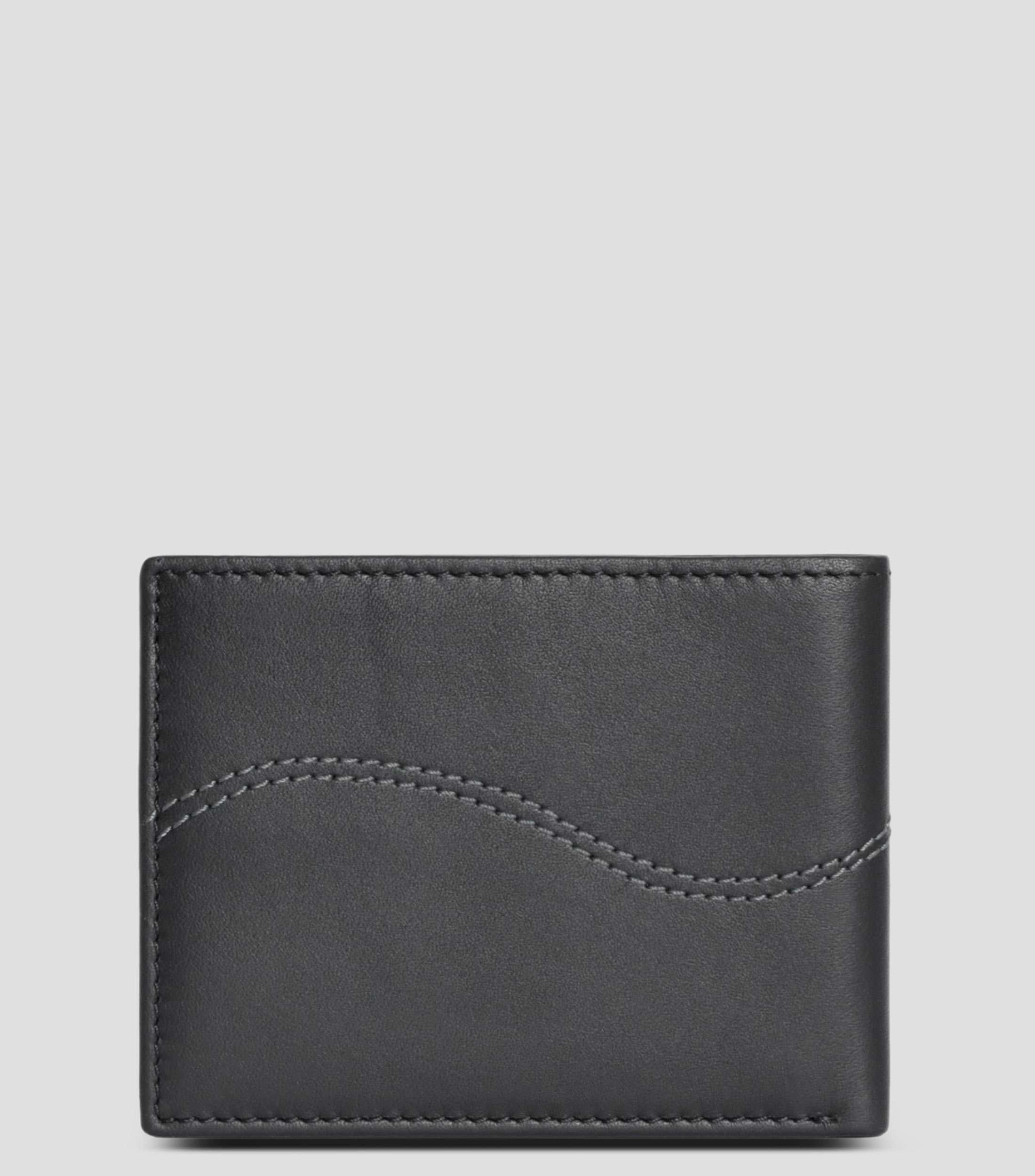 Cartera bifold en piel lisa Hombre